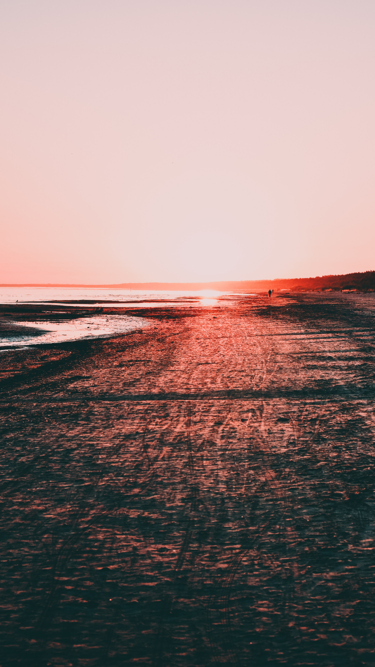 Meer, Strand, Ufer, Ozean, Himmel. Wallpaper in 750x1334 Resolution