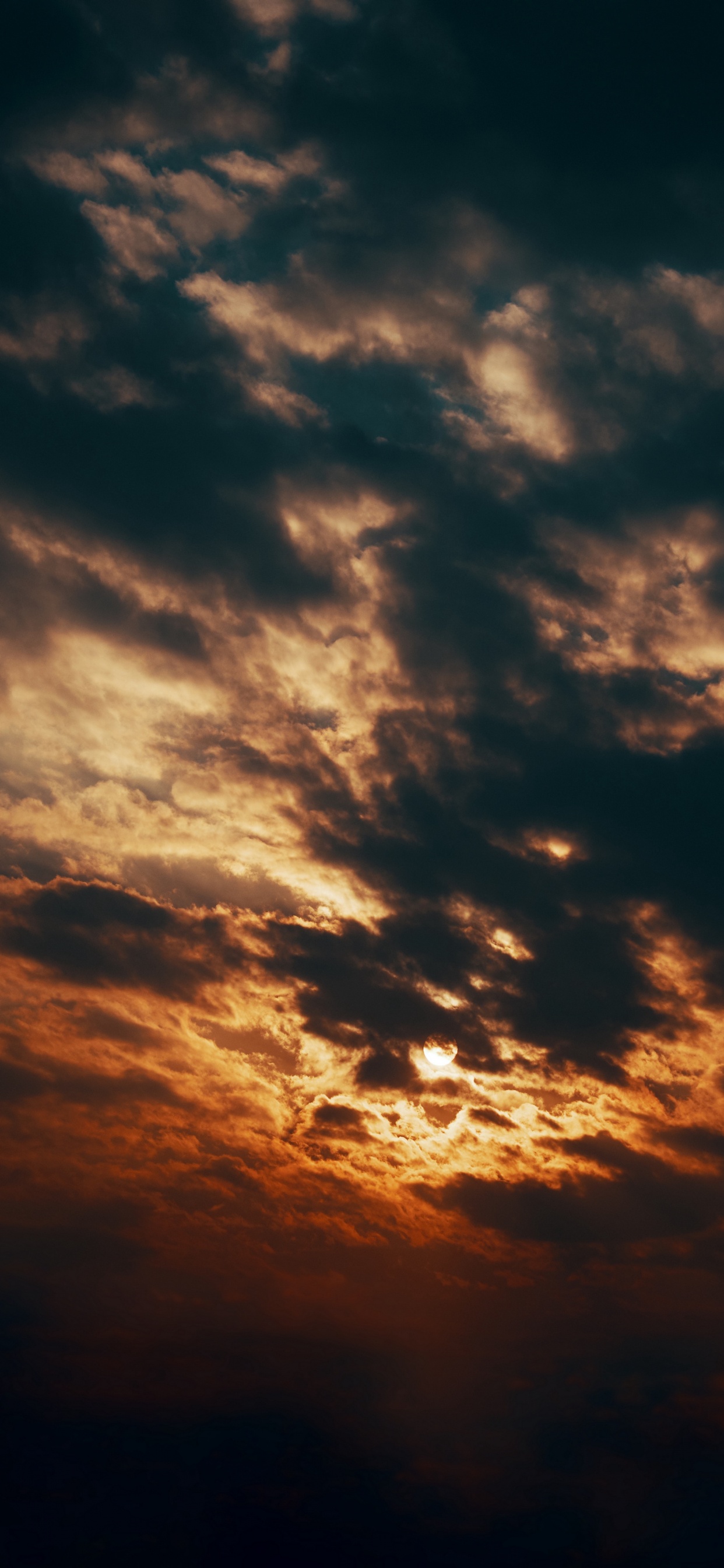 Afterglow, Ambar, Paisaje Natural, Atardecer, Cumulus. Wallpaper in 1242x2688 Resolution