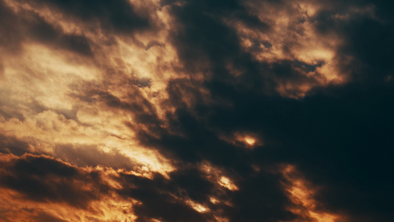 Afterglow, Ambre, Paysage Naturel, Cumulus, Objet Astronomique. Wallpaper in 1280x720 Resolution