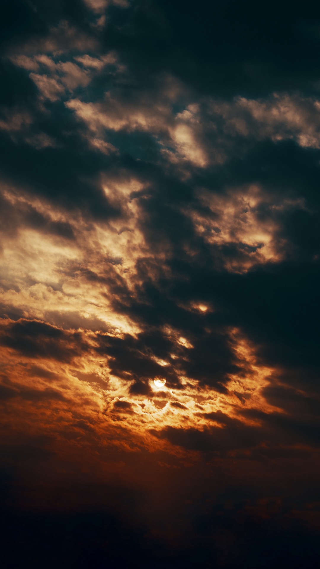 Cloud, Afterglow, Amber, Natural Landscape, Dusk. Wallpaper in 1080x1920 Resolution
