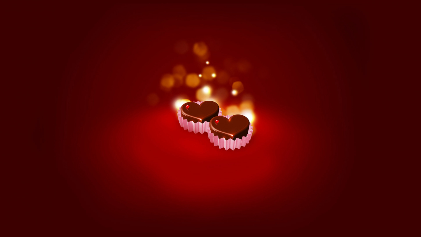 Herzen, Liebe, Veranstaltung, Schokolade. Wallpaper in 1366x768 Resolution