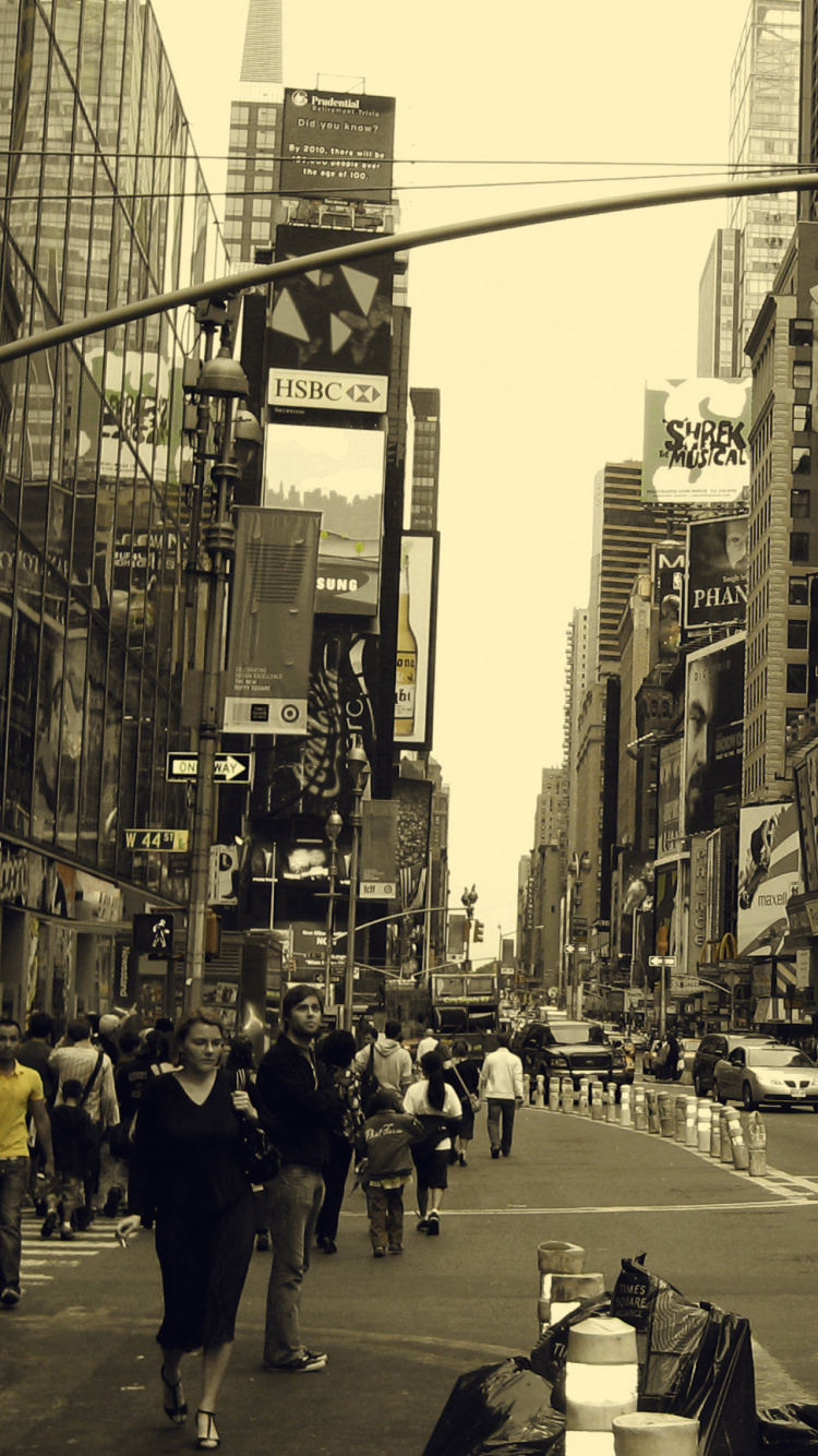 People Walking on Street Near Buildings During Daytime. Wallpaper in 750x1334 Resolution
