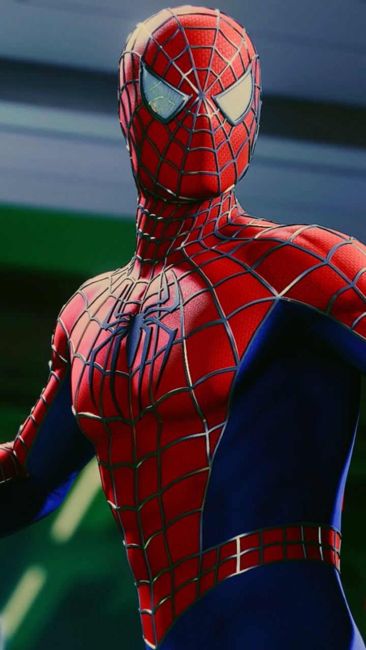 Spider Man Action Figure in Black and Red Shorts. Wallpaper in 720x1280 Resolution