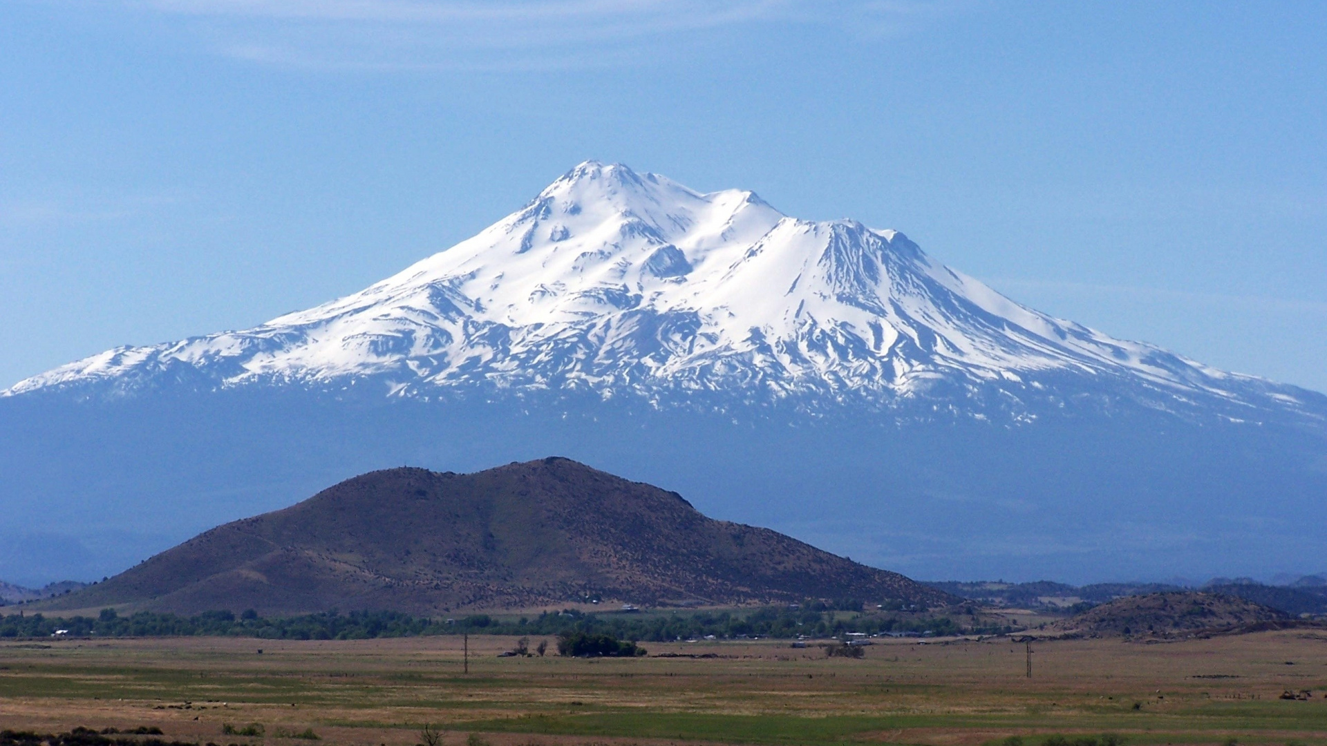 Snow Covered Mountain Under Blue Sky During Daytime. Wallpaper in 1920x1080 Resolution