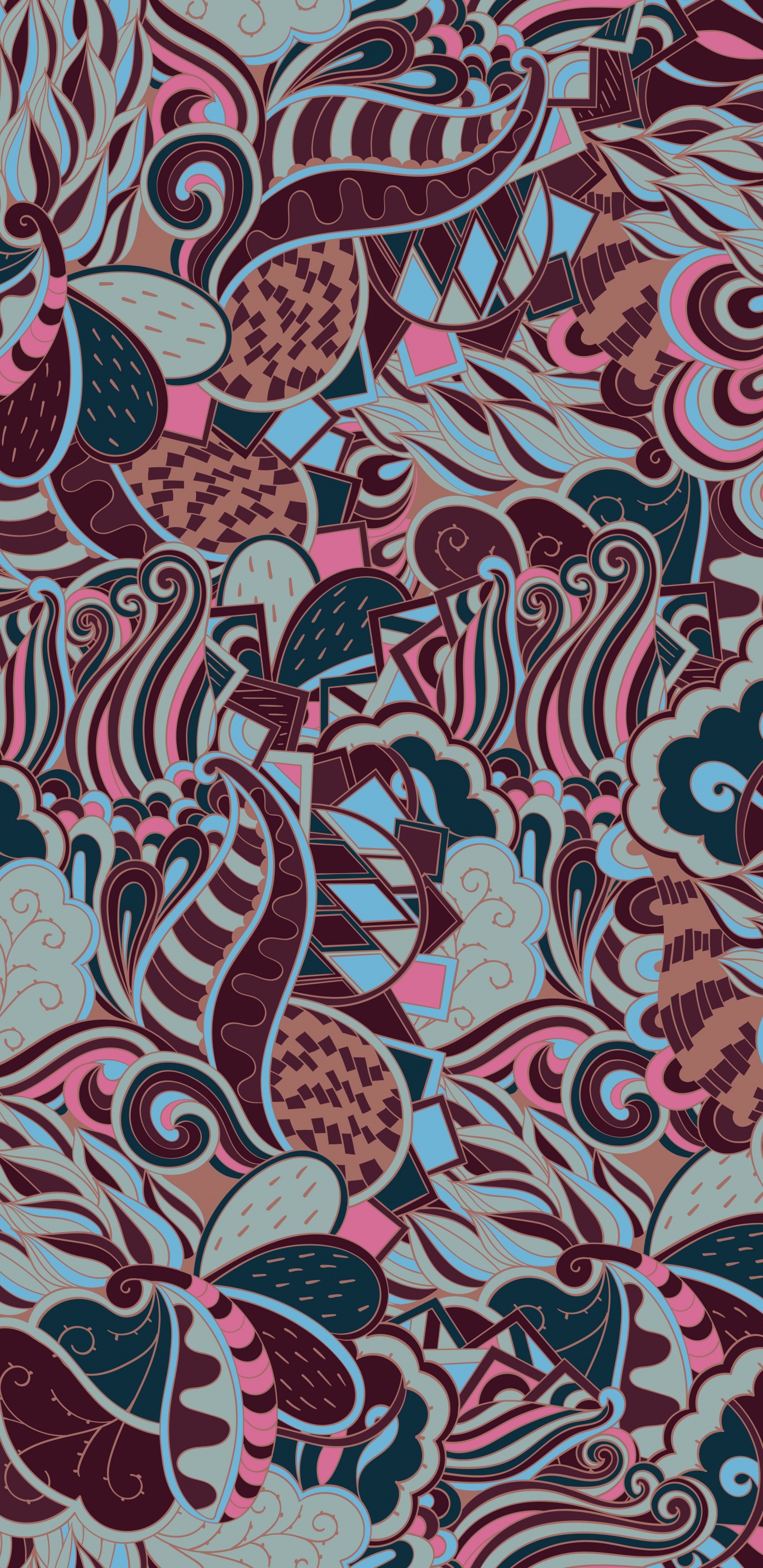 Textile Floral Blanc Rouge et Bleu. Wallpaper in 1440x2960 Resolution