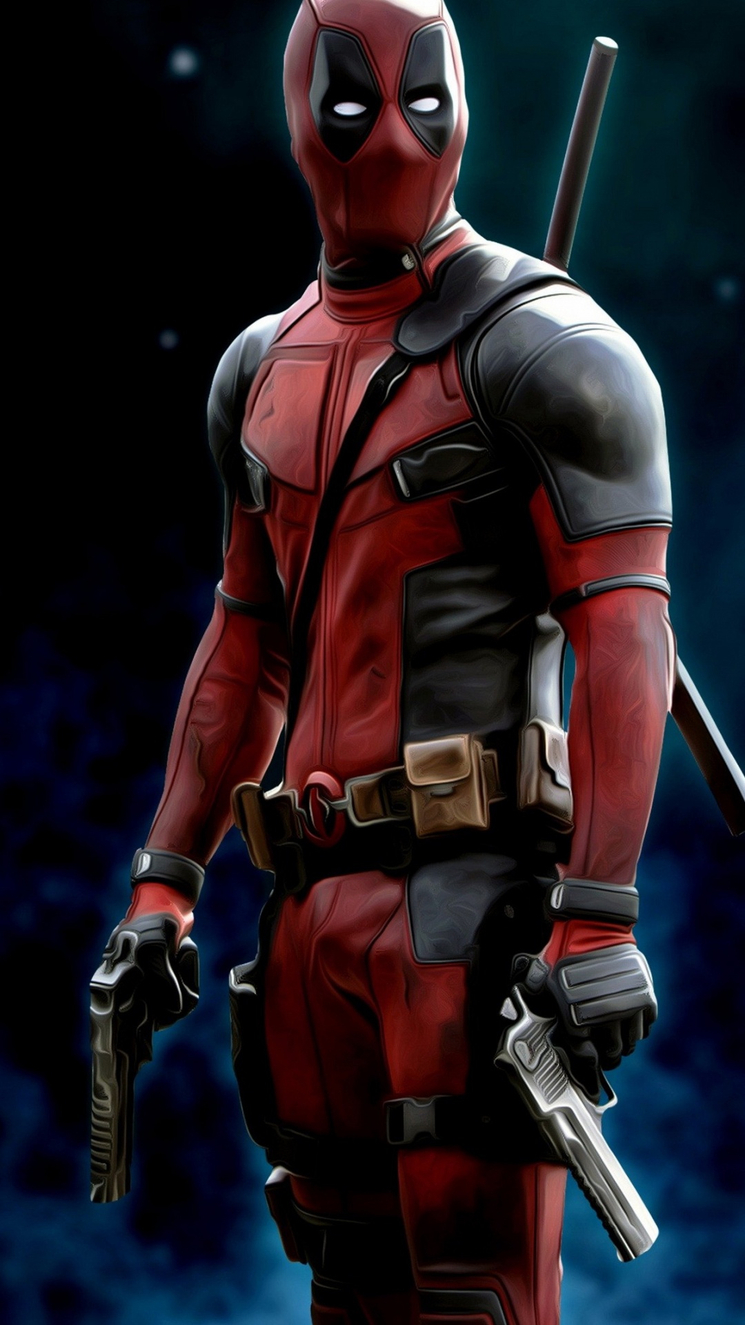 Wade Wilson, Poster, Art, Superhero, Android. Wallpaper in 1080x1920 Resolution