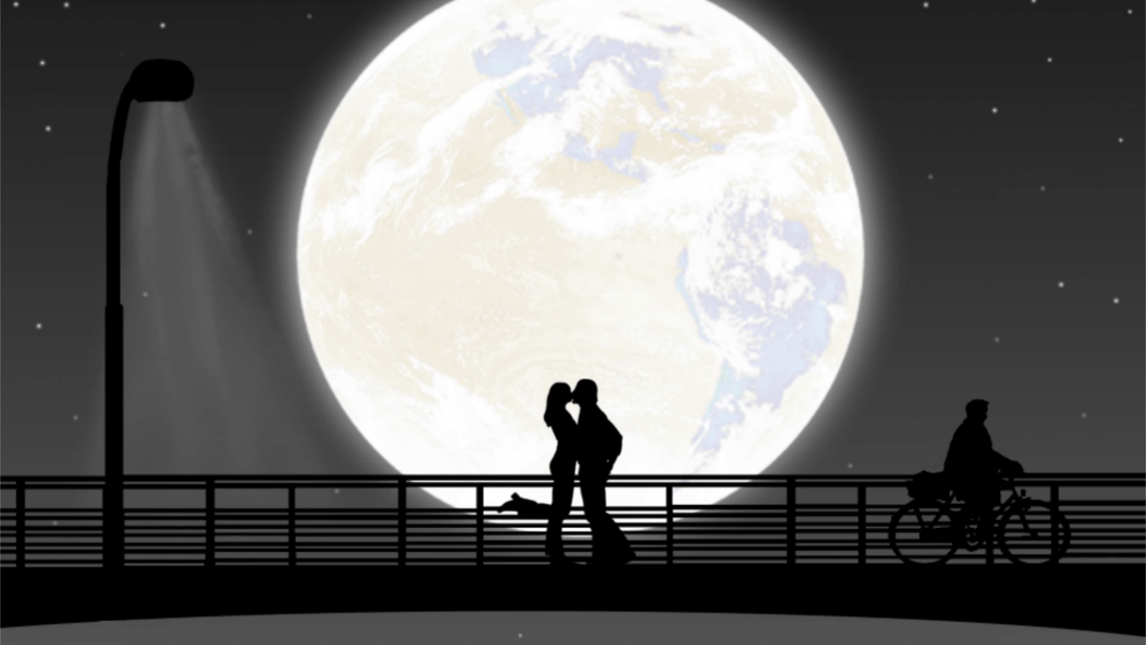 Pleine Lune, Lumière, Silhouette, Objet Astronomique, Atmosphère. Wallpaper in 3840x2160 Resolution