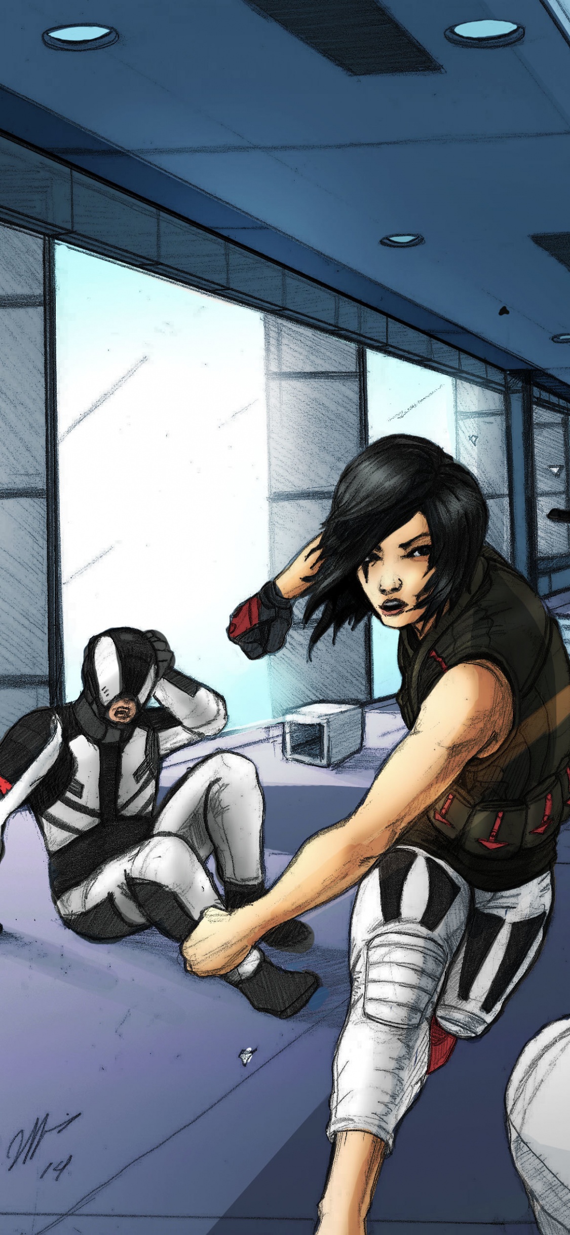 Mirrors Edge Catalizador, Borde Del Espejo, Connors de Fe, Electronic Arts, Espacio. Wallpaper in 1125x2436 Resolution