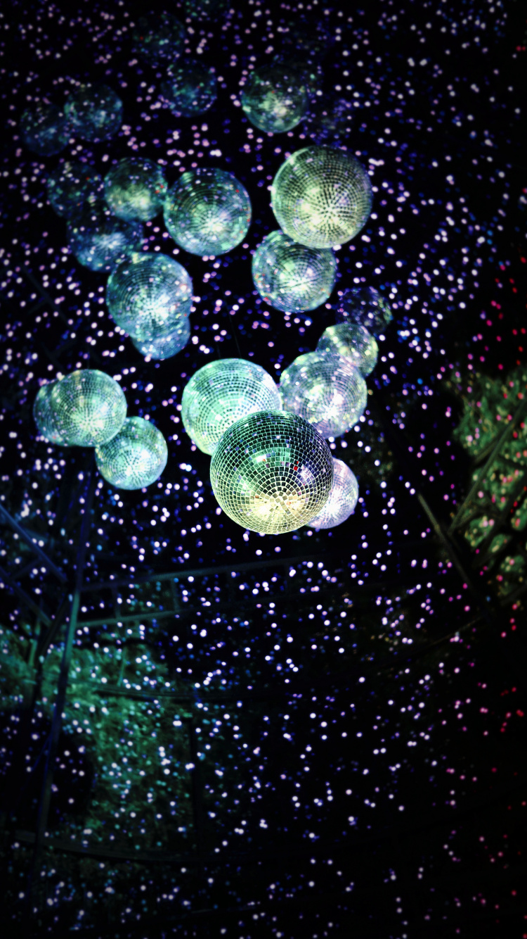 Nightclub, Water, Glitter, Space, Sphere. Wallpaper in 750x1334 Resolution