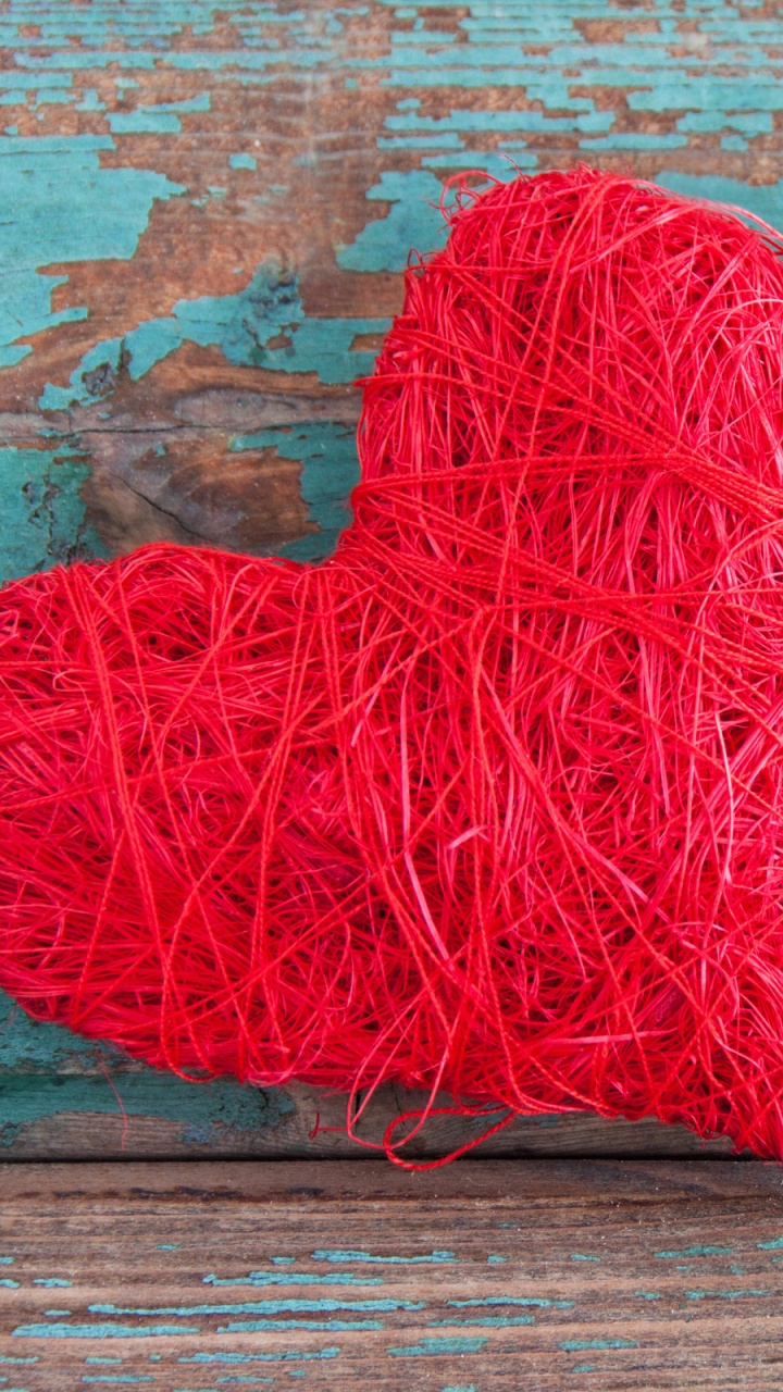 le 14 Février, le Jour de Valentines, Red, Cœur, Amour. Wallpaper in 720x1280 Resolution