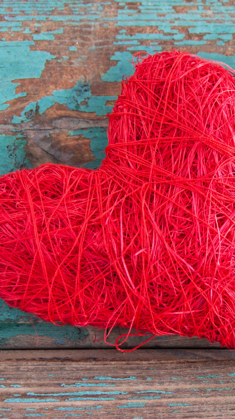 le 14 Février, le Jour de Valentines, Red, Cœur, Amour. Wallpaper in 750x1334 Resolution