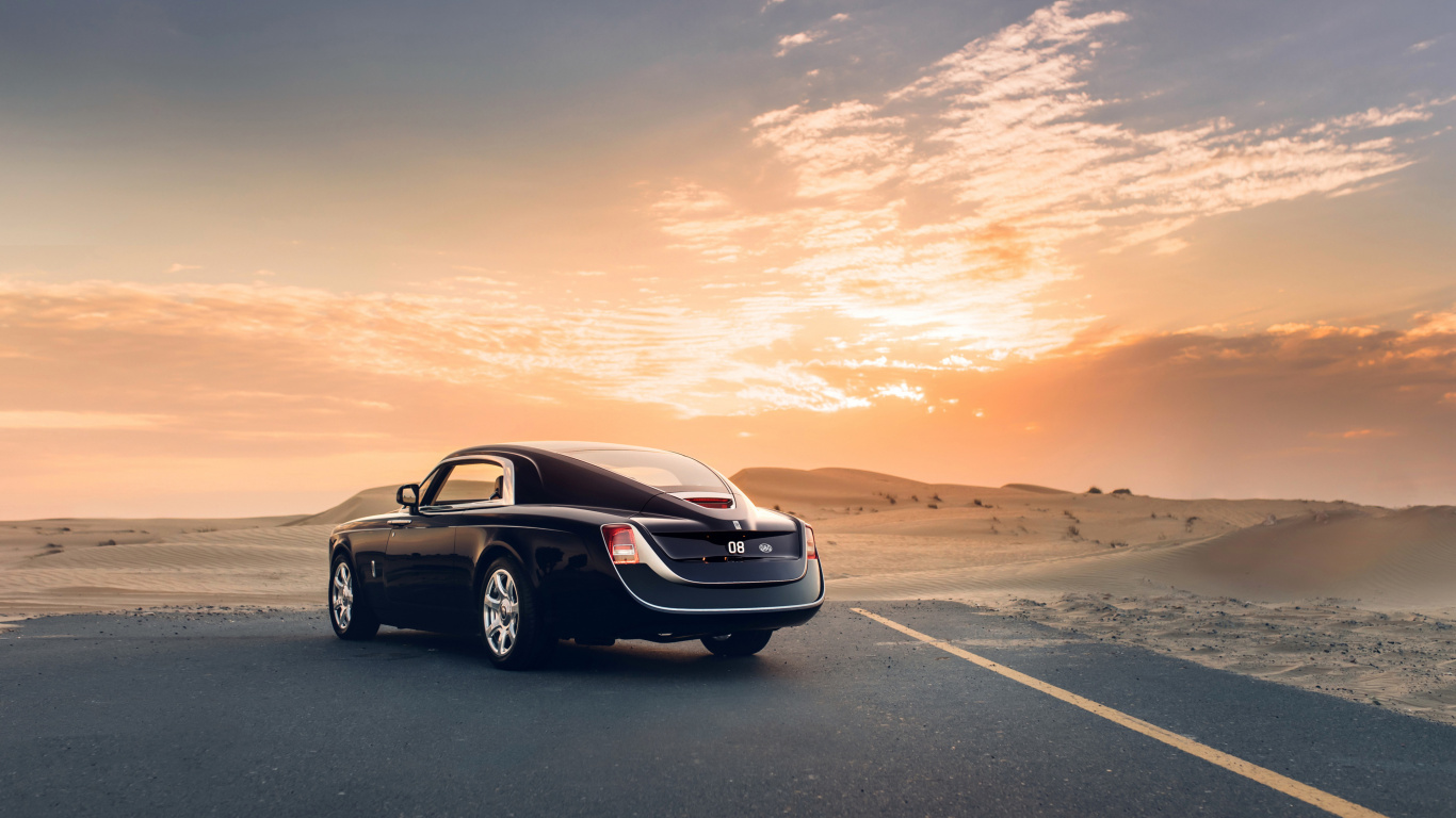 Rolls Royce Sweptail, Rolls-Royce Phantom Coup, Coche, Rolls-royce, Rolls-Royce Cullinan. Wallpaper in 1366x768 Resolution