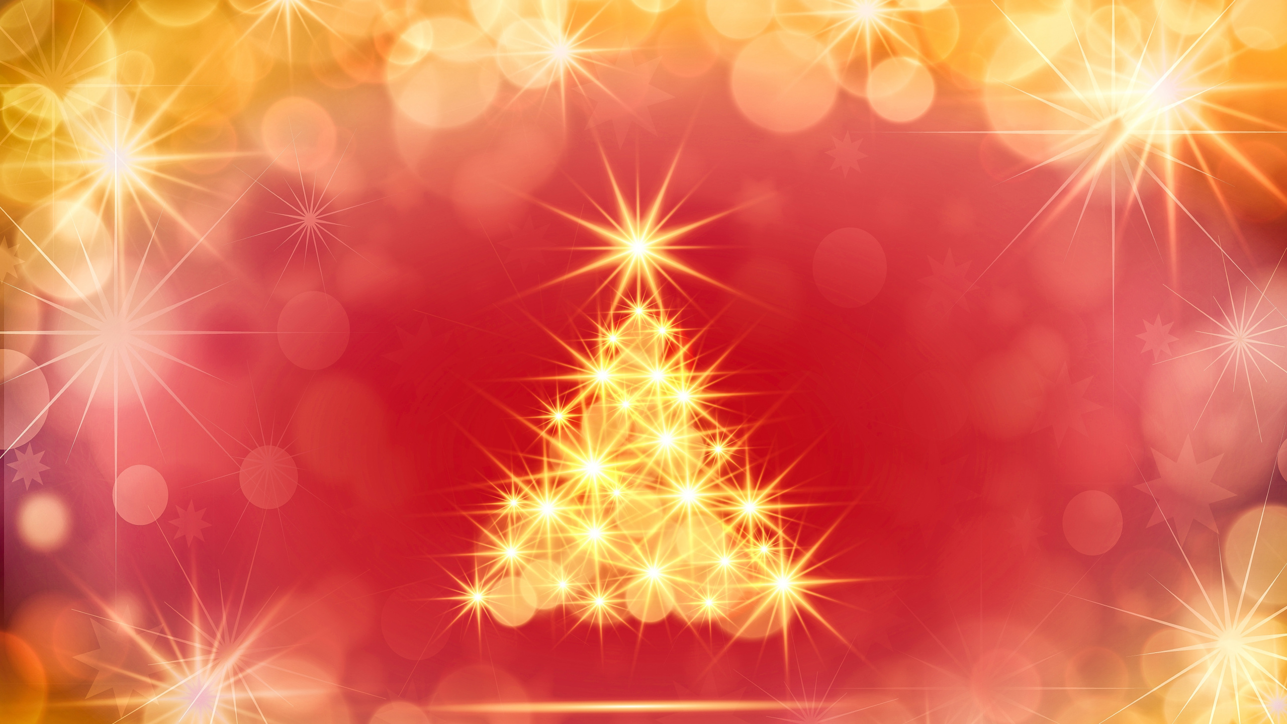 Christmas Day, Christmas Tree, Light, Christmas Decoration, Fractal Art. Wallpaper in 2560x1440 Resolution