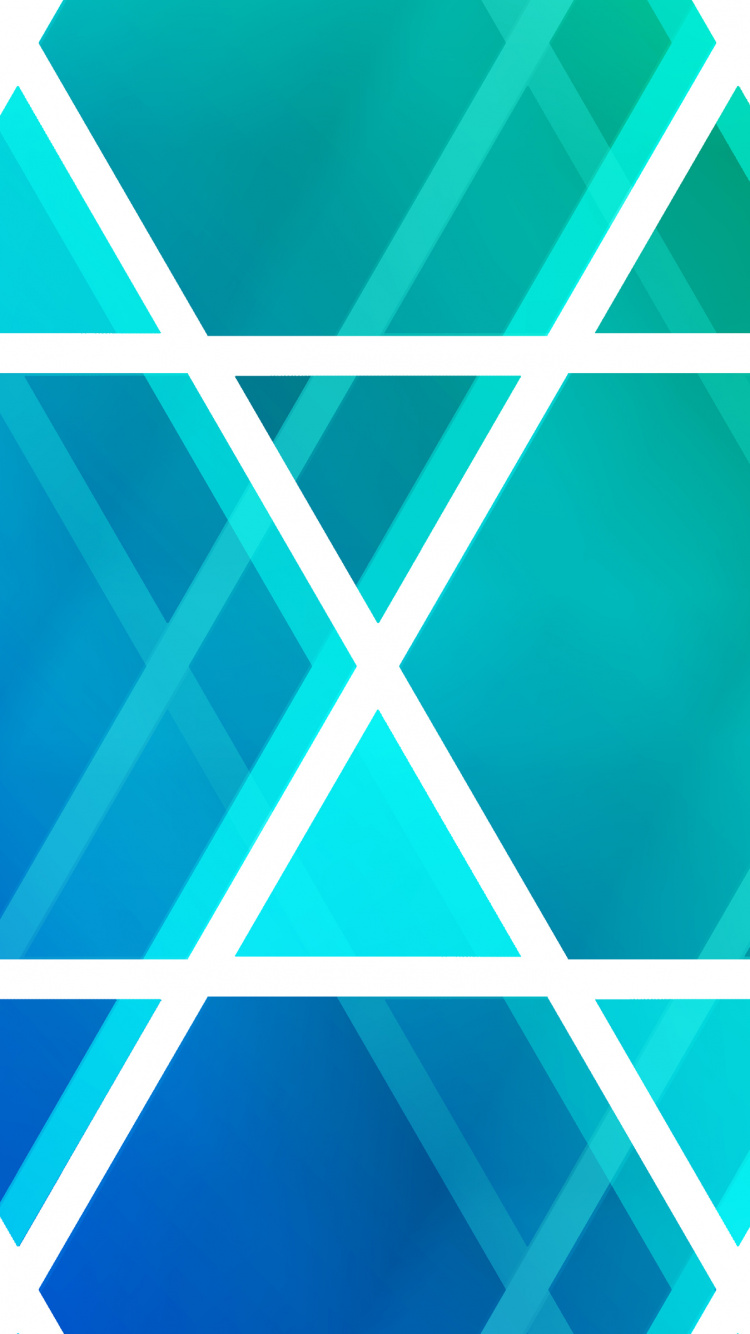 绿色的, 对称, 三角形, Azure, 浅蓝色的 壁纸 750x1334 允许