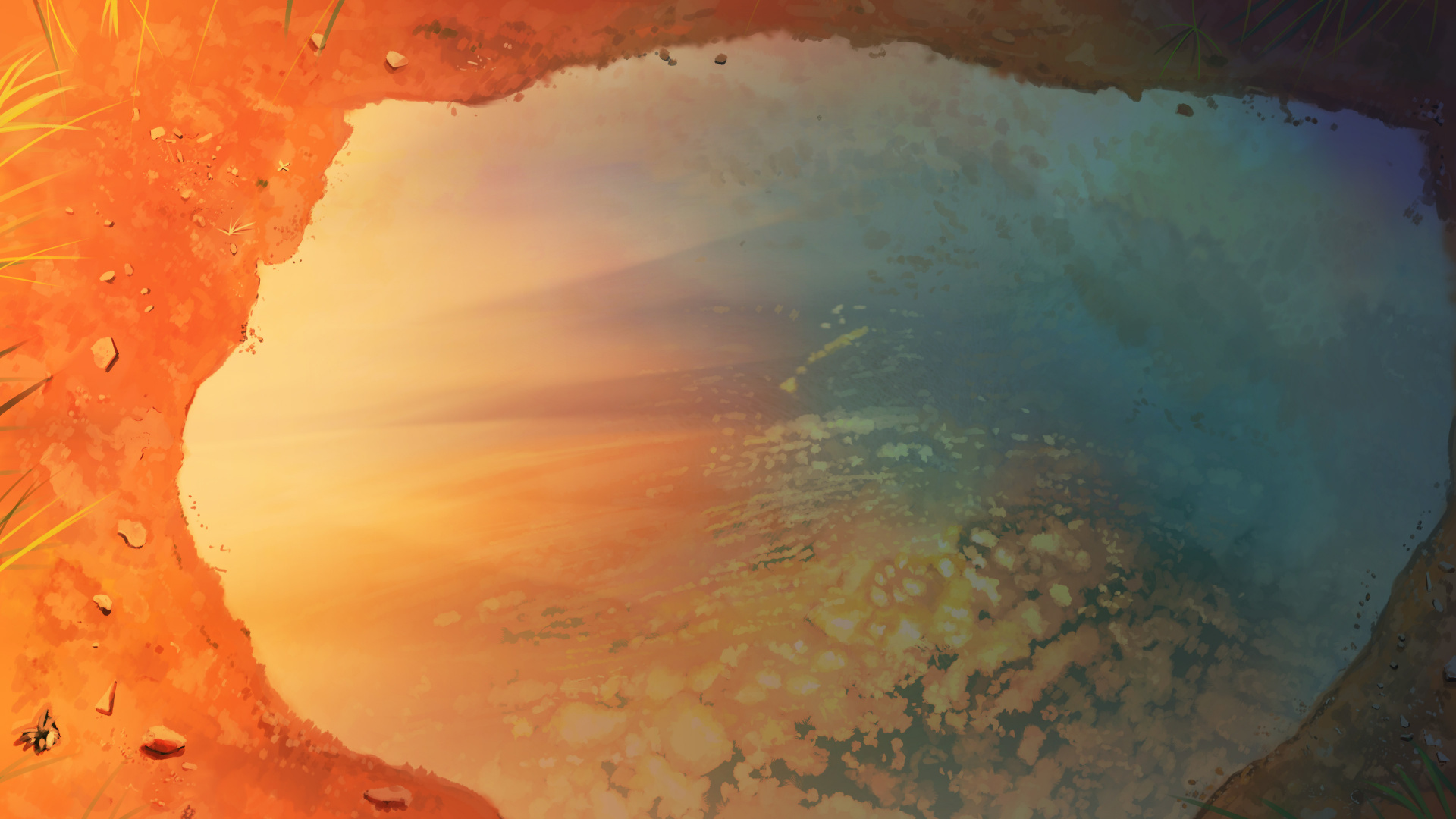 Peinture Abstraite Brune et Blanche. Wallpaper in 1920x1080 Resolution