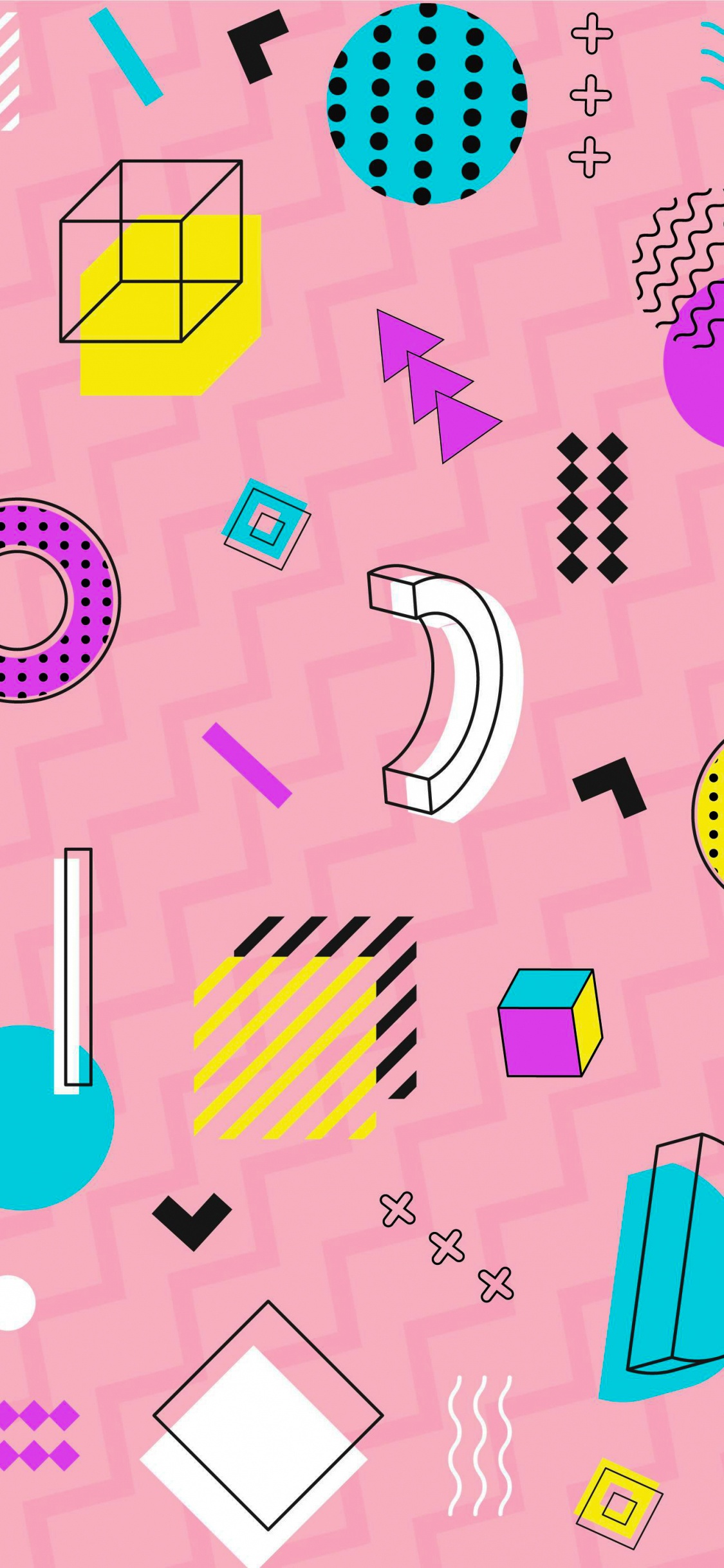 Graphisme, Ligne, Violette, Canneberges, Géométrie. Wallpaper in 1125x2436 Resolution