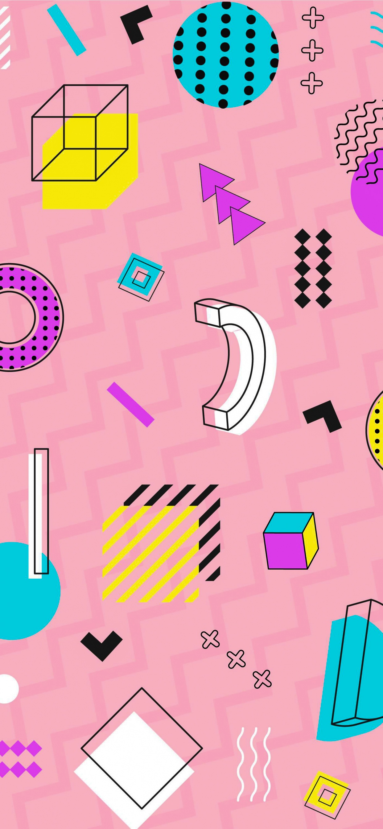 Graphisme, Ligne, Violette, Canneberges, Géométrie. Wallpaper in 1242x2688 Resolution