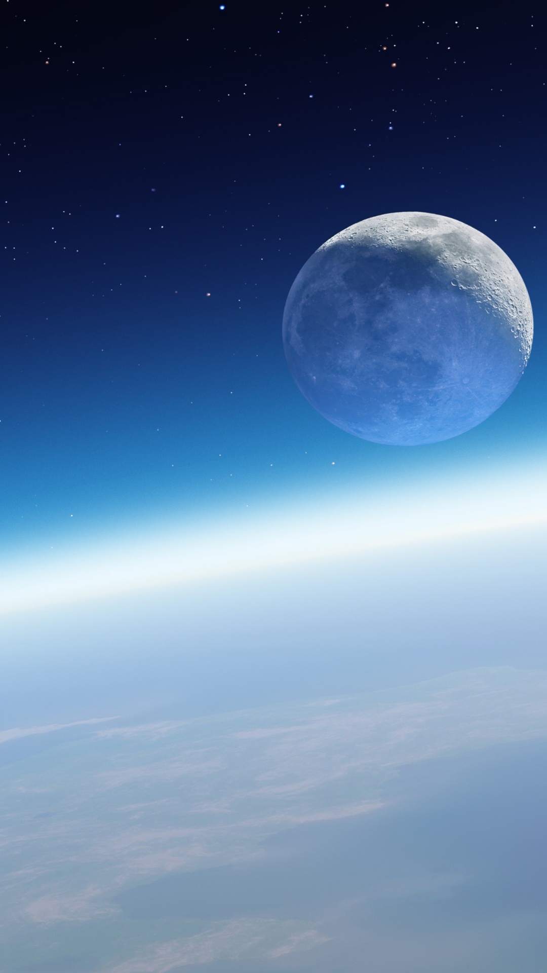 Ios, Atmosphere, Moon, Light, Azure. Wallpaper in 1080x1920 Resolution