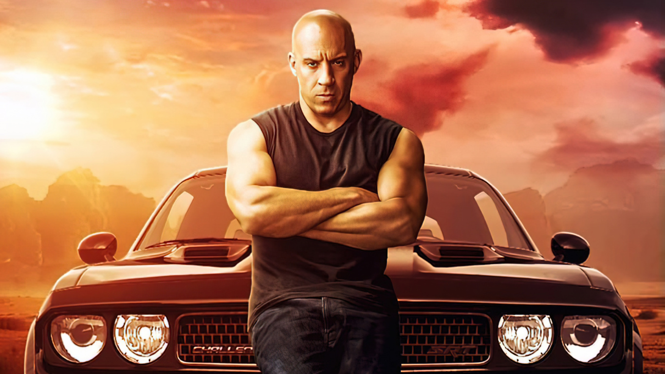 Forsage, Dominic Torreto, f9 Poster, Vin Diesel, Dominic Toretto. Wallpaper in 1366x768 Resolution
