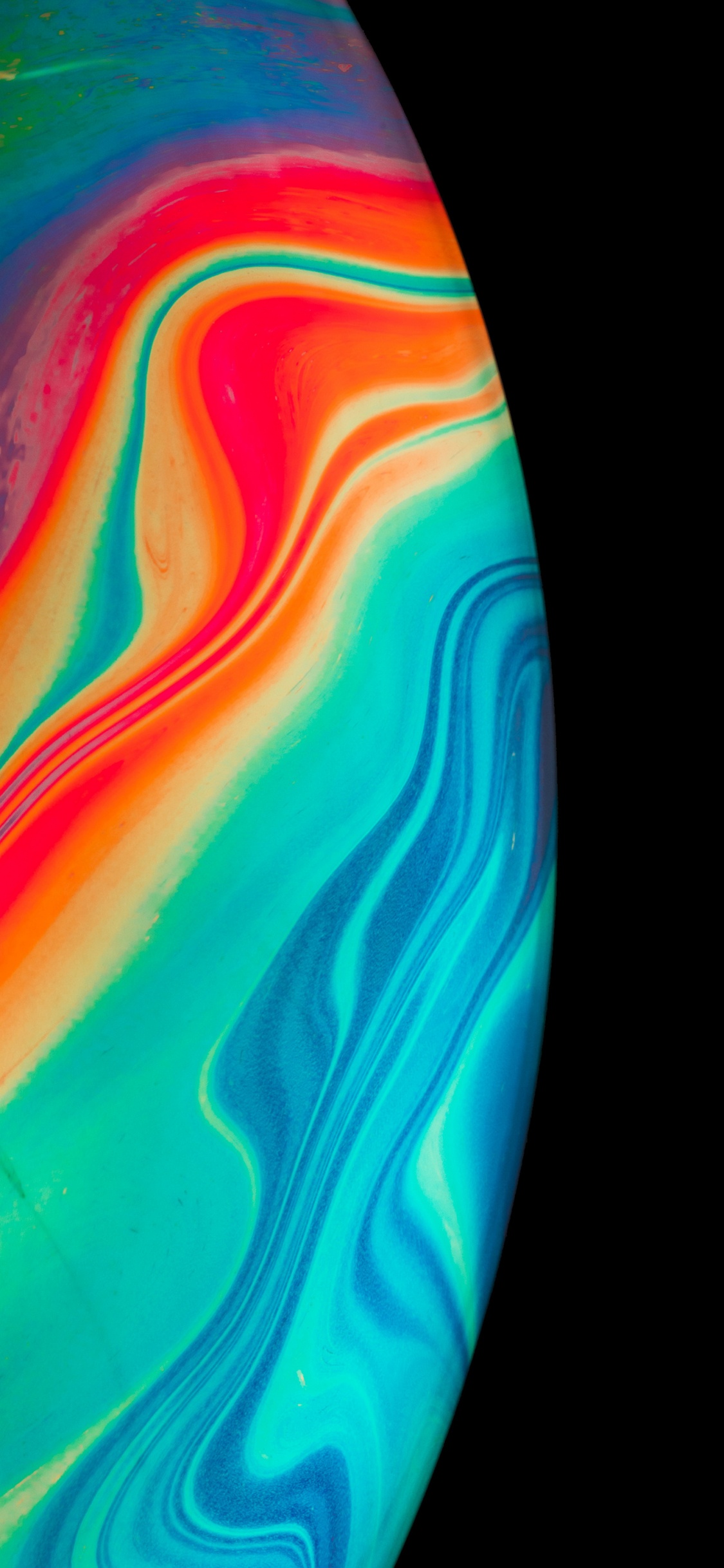 Orange, Art, Peinture Acrylique, Liquid, Eau. Wallpaper in 1125x2436 Resolution