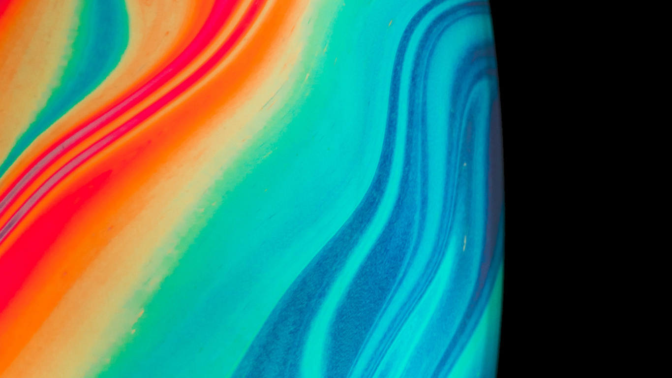 Orange, Art, Peinture Acrylique, Liquid, Eau. Wallpaper in 1366x768 Resolution