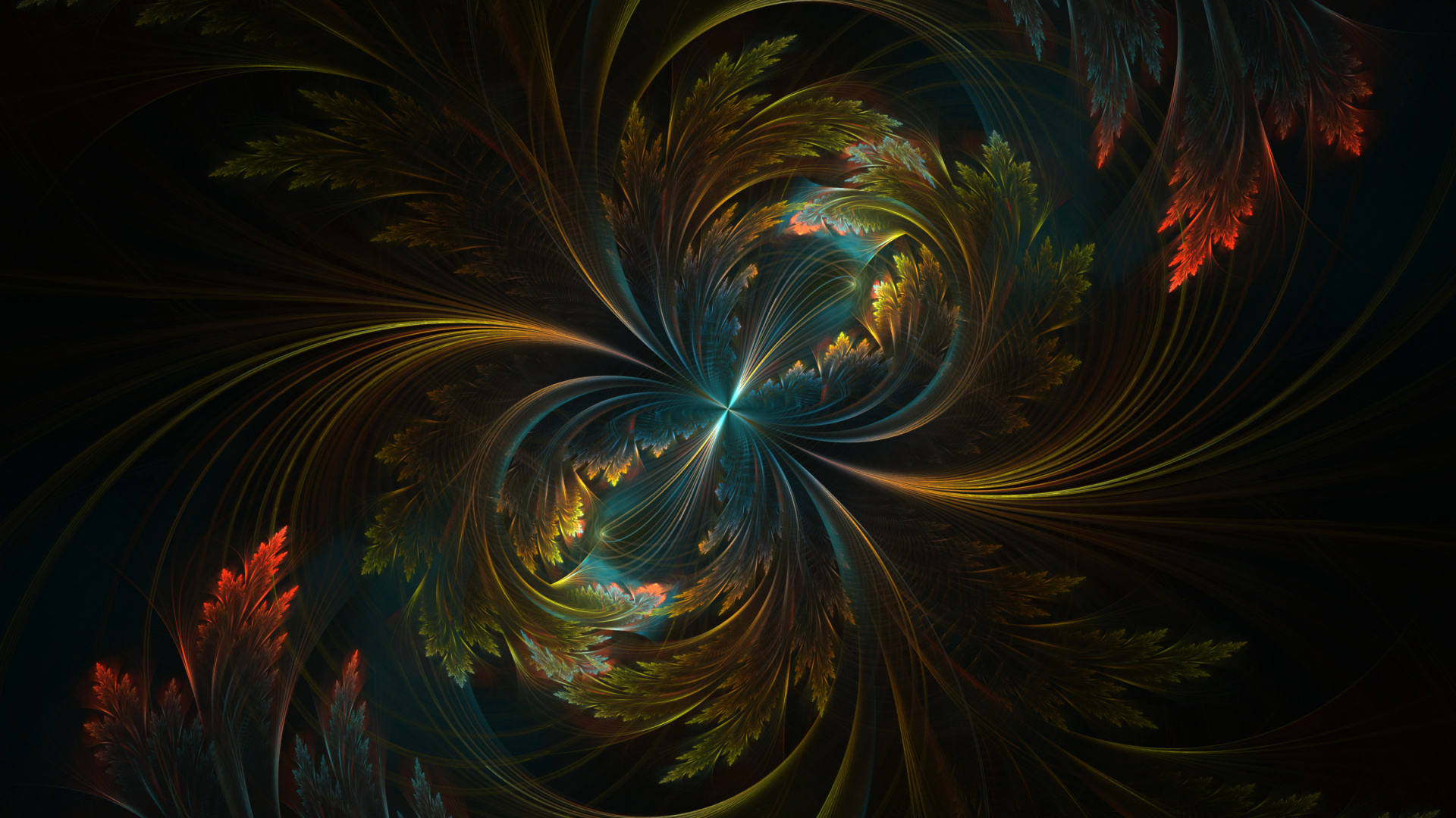 Blue Red and White Abstract Painting. Wallpaper in 1920x1080 Resolution