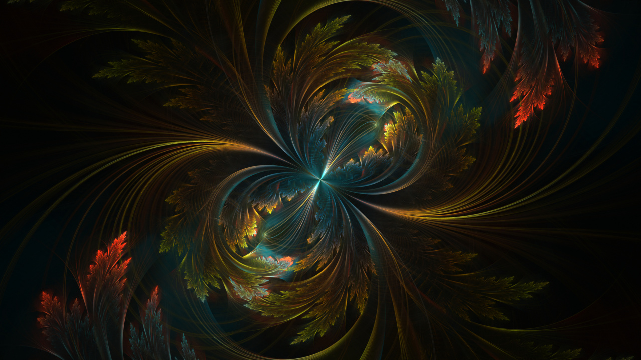 Peinture Abstraite Bleu Rouge et Blanc. Wallpaper in 1280x720 Resolution