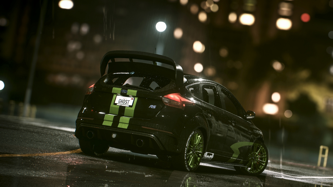 Porsche 911 Verde en la Carretera Durante la Noche. Wallpaper in 1280x720 Resolution