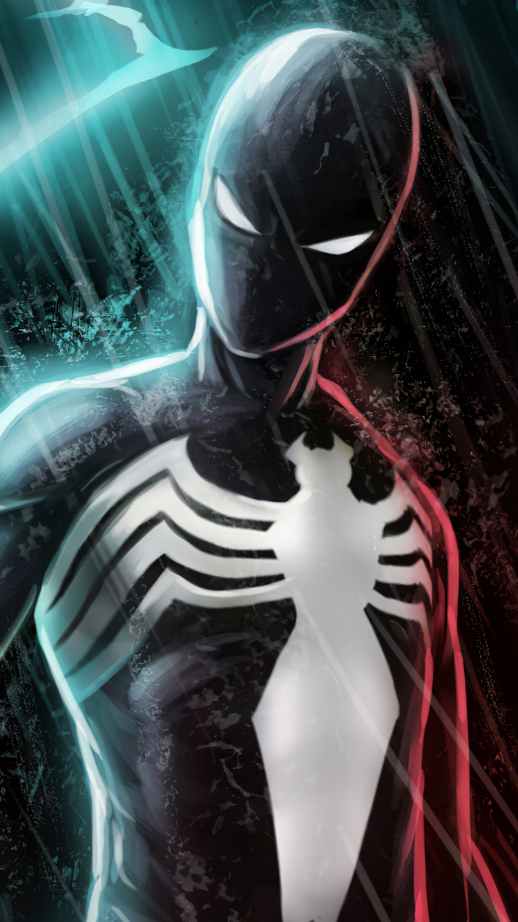 Femme Aux Cheveux Noirs en Illustration de Chemise à Manches Longues à Rayures Noires et Blanches. Wallpaper in 750x1334 Resolution