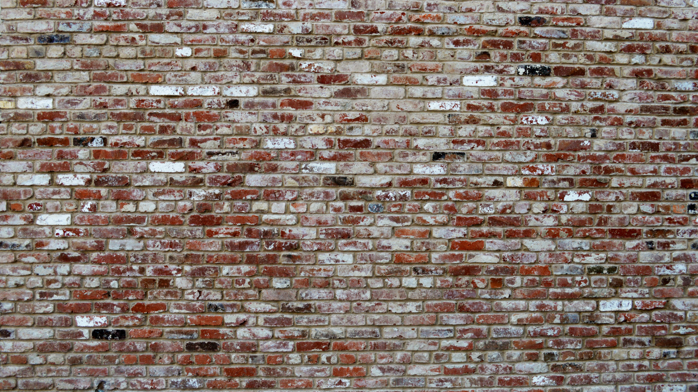 Mur de Briques Brunes et Noires. Wallpaper in 1366x768 Resolution