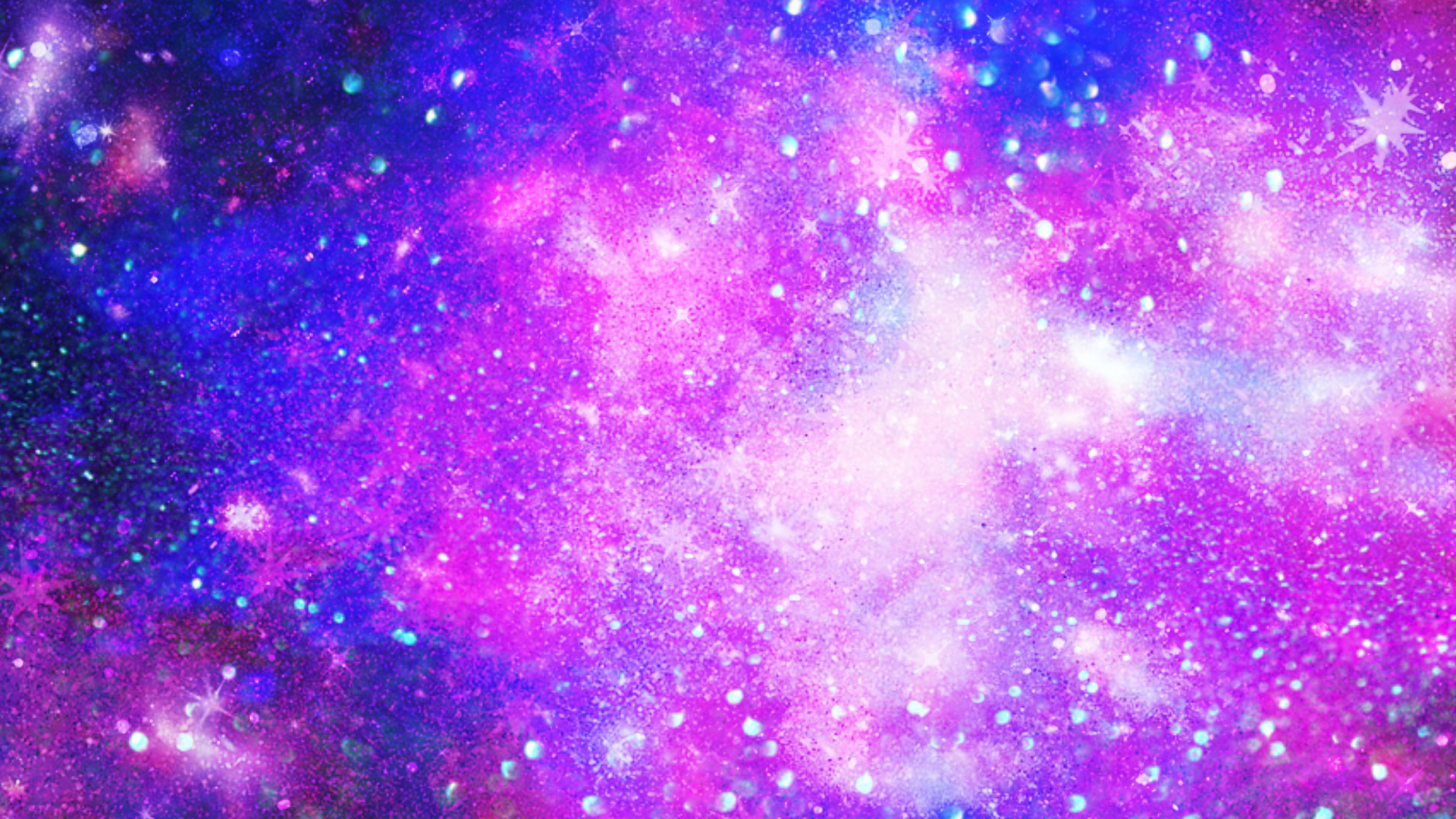 Illustration de la Galaxie Violette et Bleue. Wallpaper in 1920x1080 Resolution