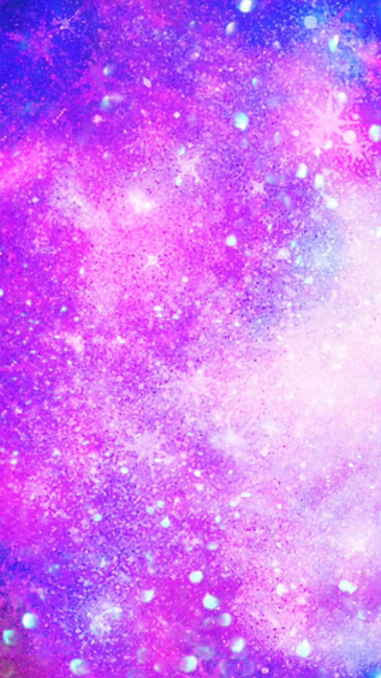 Illustration de la Galaxie Violette et Bleue. Wallpaper in 750x1334 Resolution