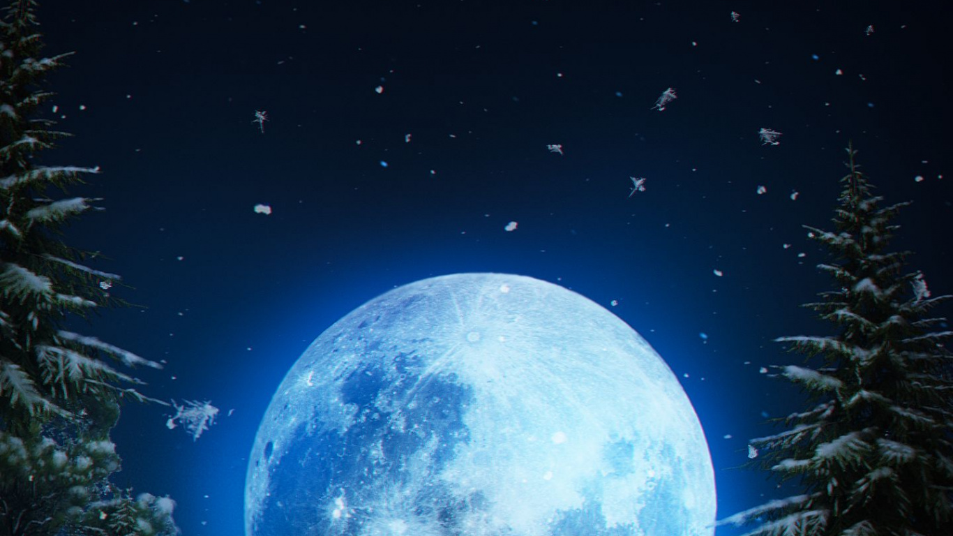 Moon, Earth, Nature, Atmosphere, Space. Wallpaper in 1366x768 Resolution