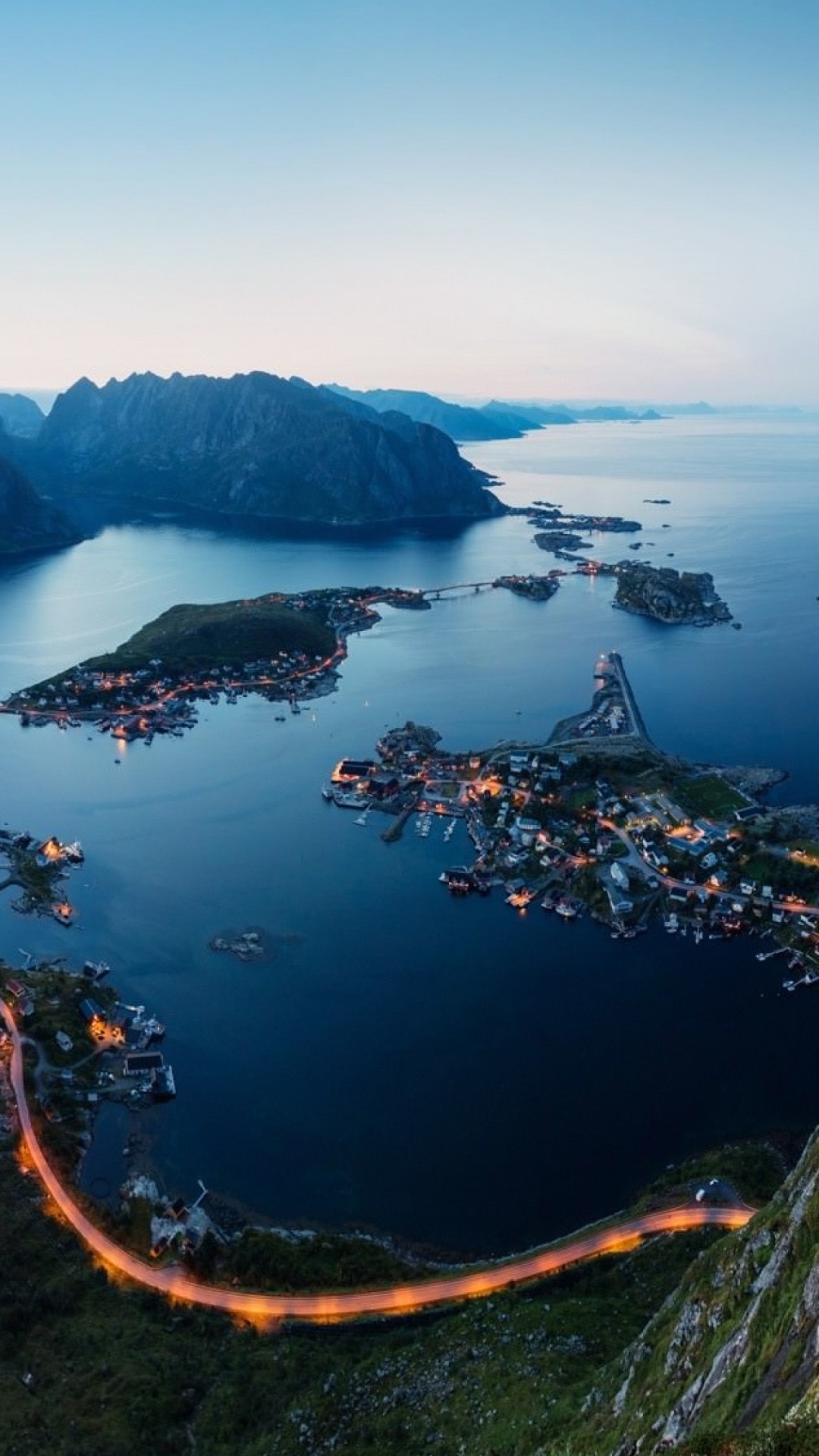 罗弗敦, 峡湾, 高地, 火山湖, 地形 壁纸 1080x1920 允许