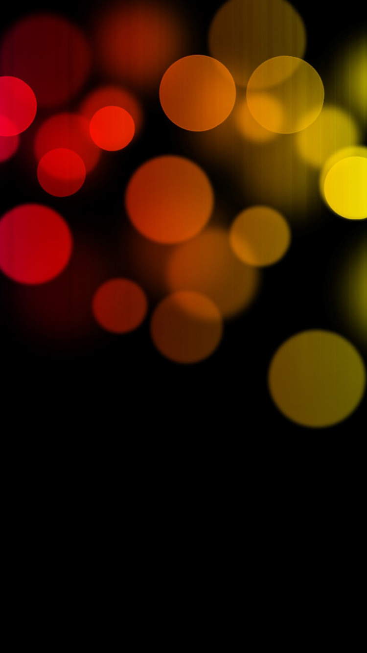Red and Yellow Bokeh Lights. Wallpaper in 750x1334 Resolution