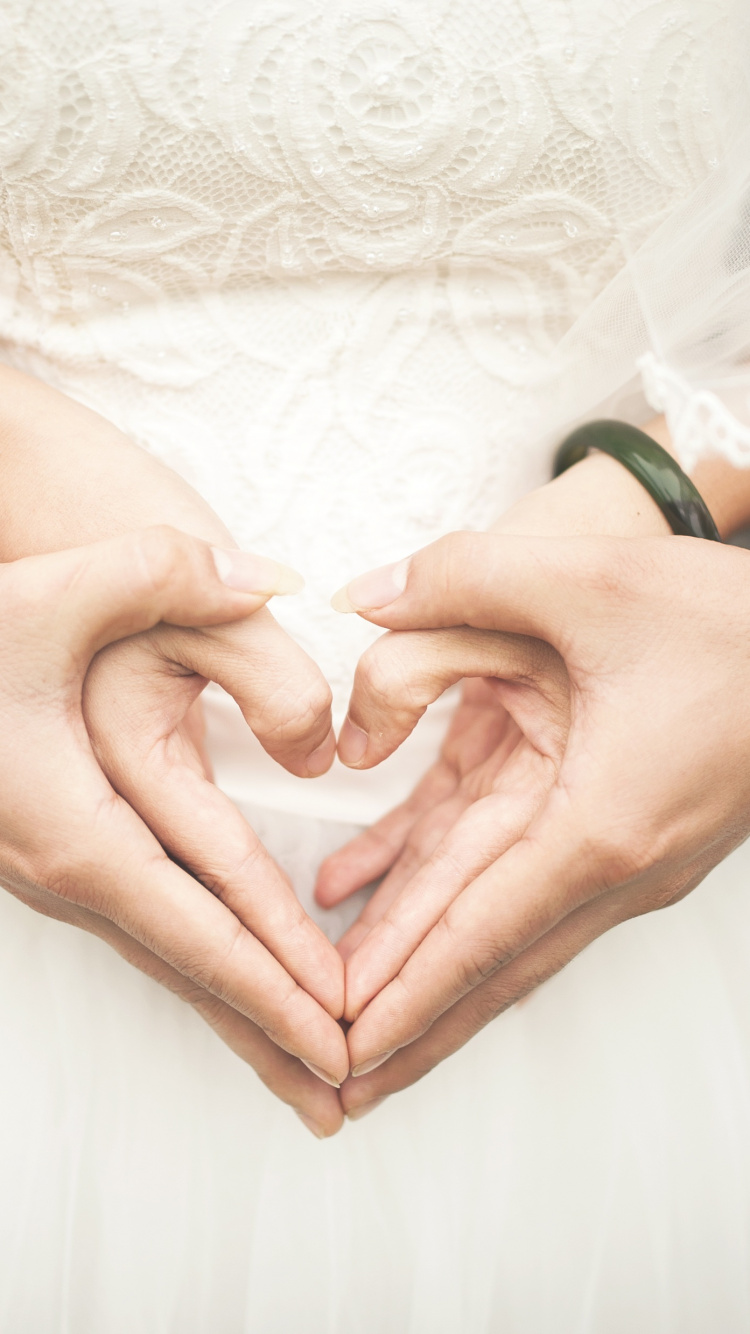 Boda, Piel, Amor, Vestido, Coraz. Wallpaper in 750x1334 Resolution