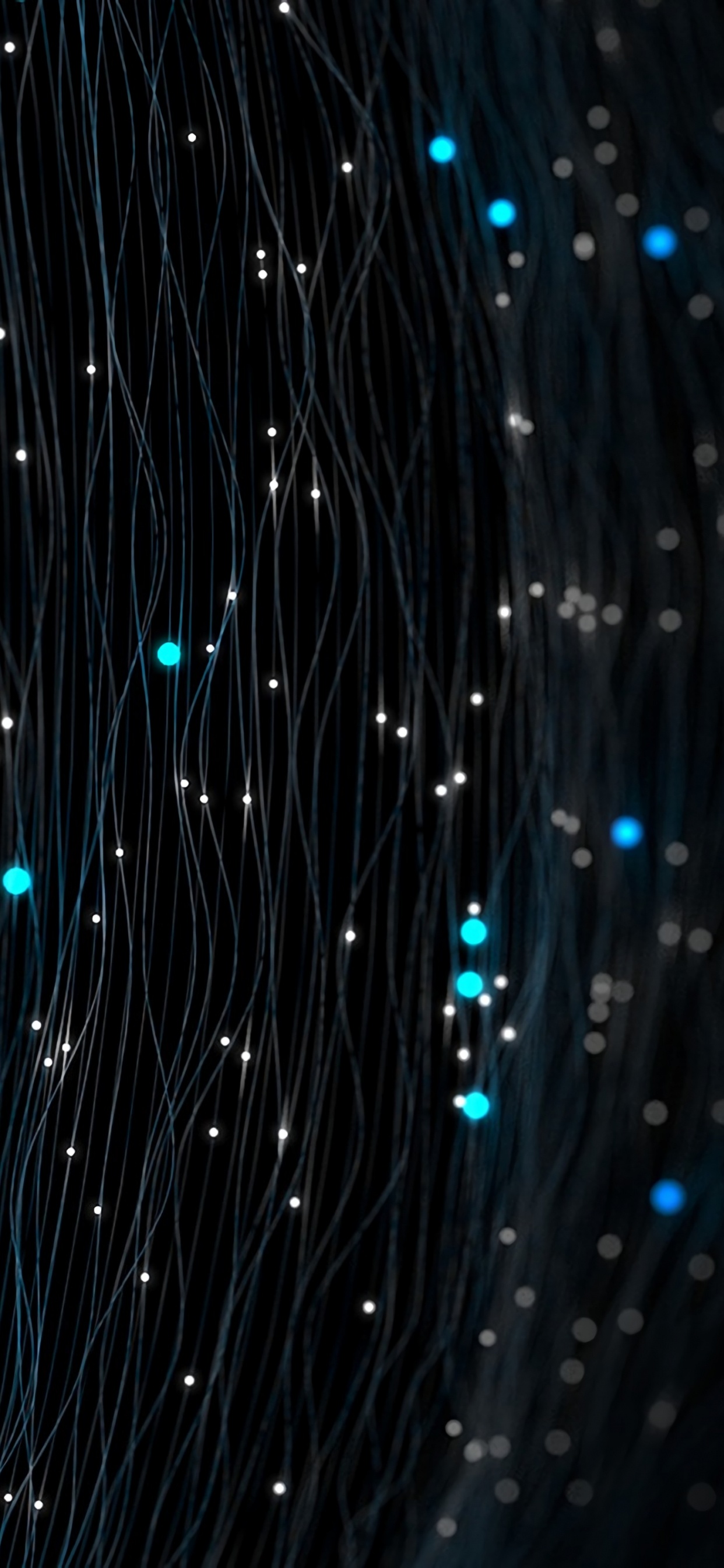 Traînées Lumineuses Bleues et Blanches. Wallpaper in 1242x2688 Resolution