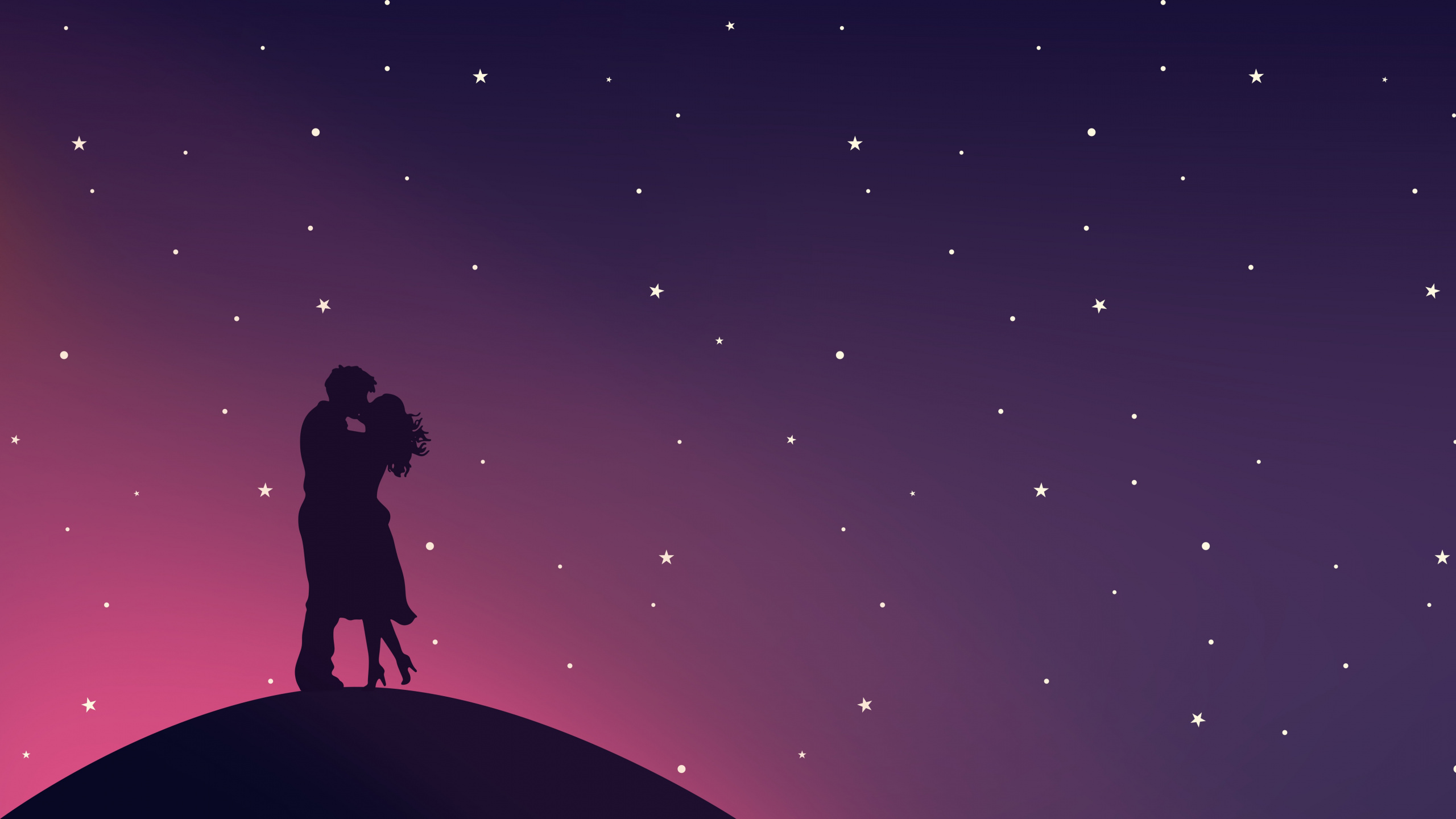 Beso, Abrazo, Estrella, Morado, Objeto Astronómico. Wallpaper in 2560x1440 Resolution