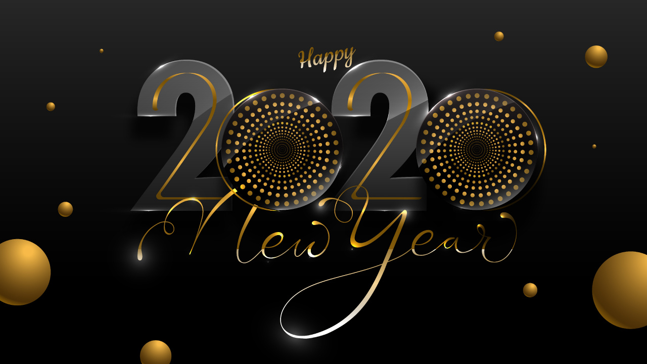 Neujahr, Digitale Kunst, Kunst, Gold, Unterhaltung. Wallpaper in 1280x720 Resolution