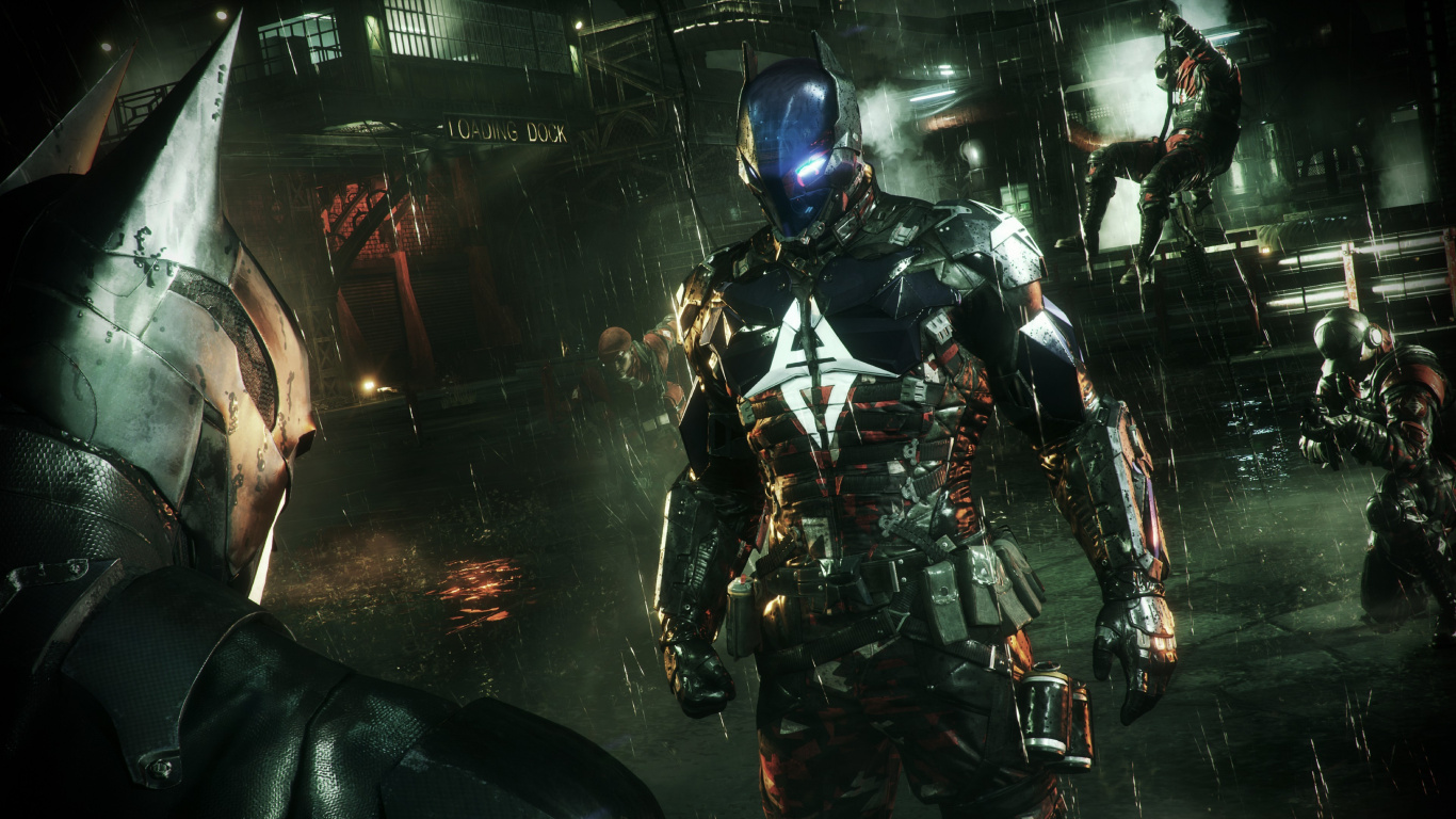 Batman Arkham Knight, Batman, Rocksteady Studios, Arkham Knight, Superhero. Wallpaper in 1366x768 Resolution