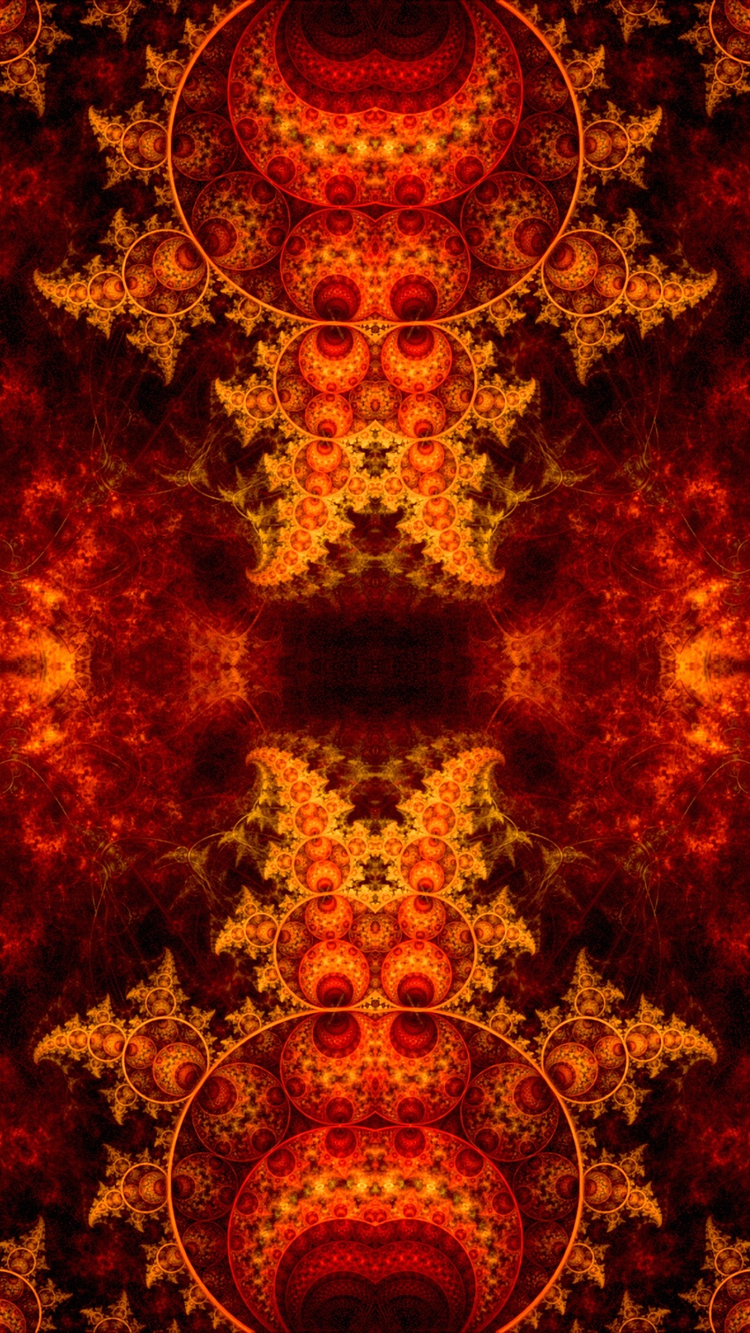 Diseño Floral Rojo y Dorado. Wallpaper in 1080x1920 Resolution