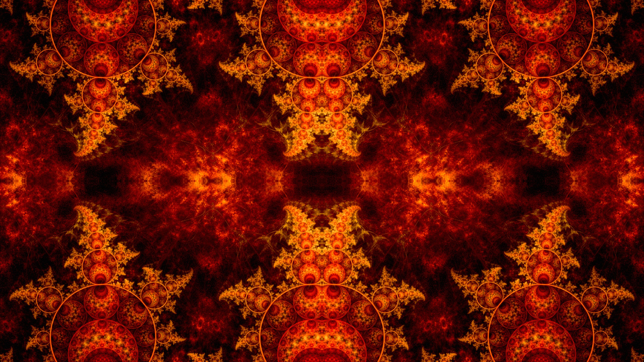 Diseño Floral Rojo y Dorado. Wallpaper in 1280x720 Resolution