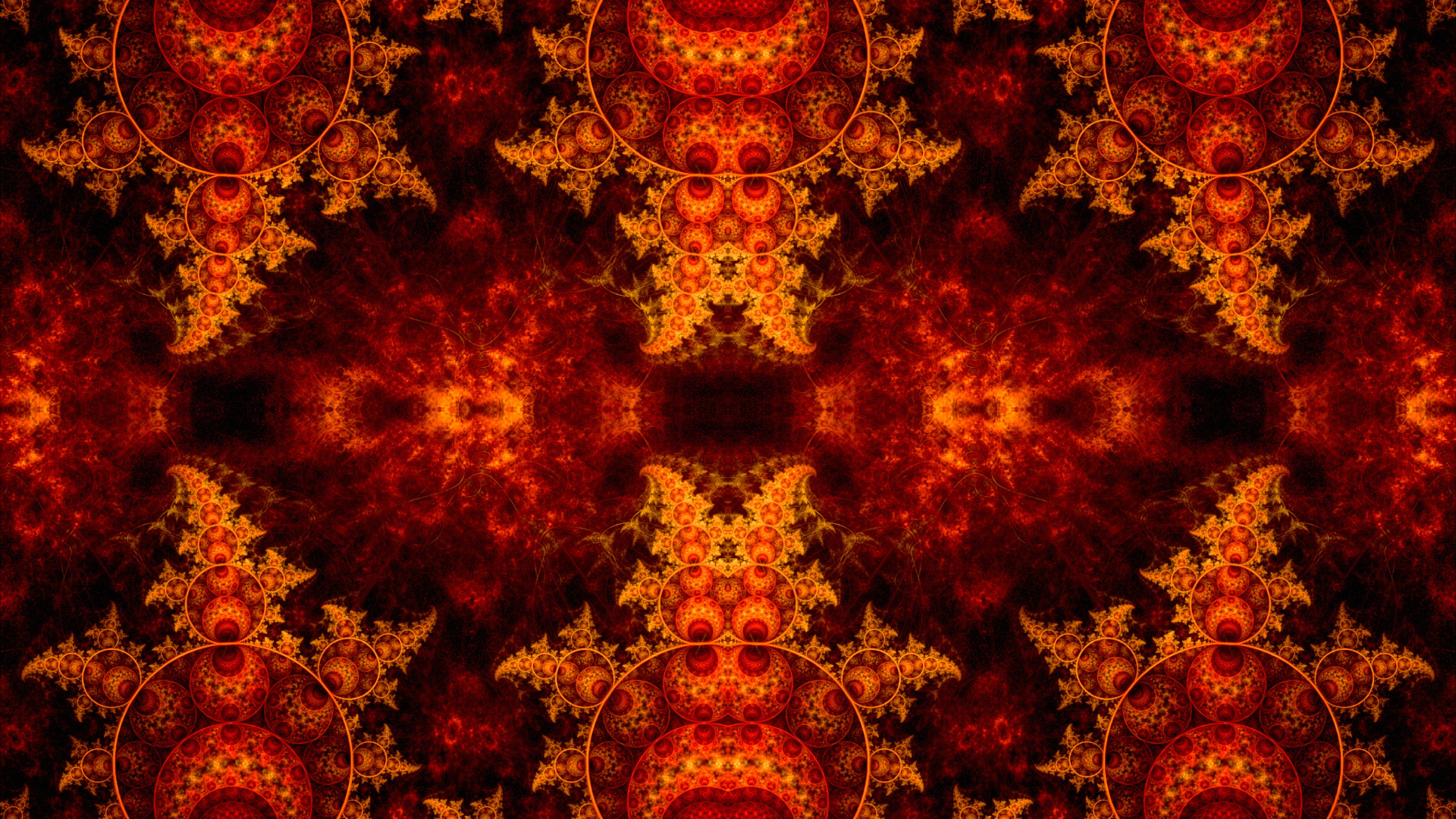 Diseño Floral Rojo y Dorado. Wallpaper in 1920x1080 Resolution