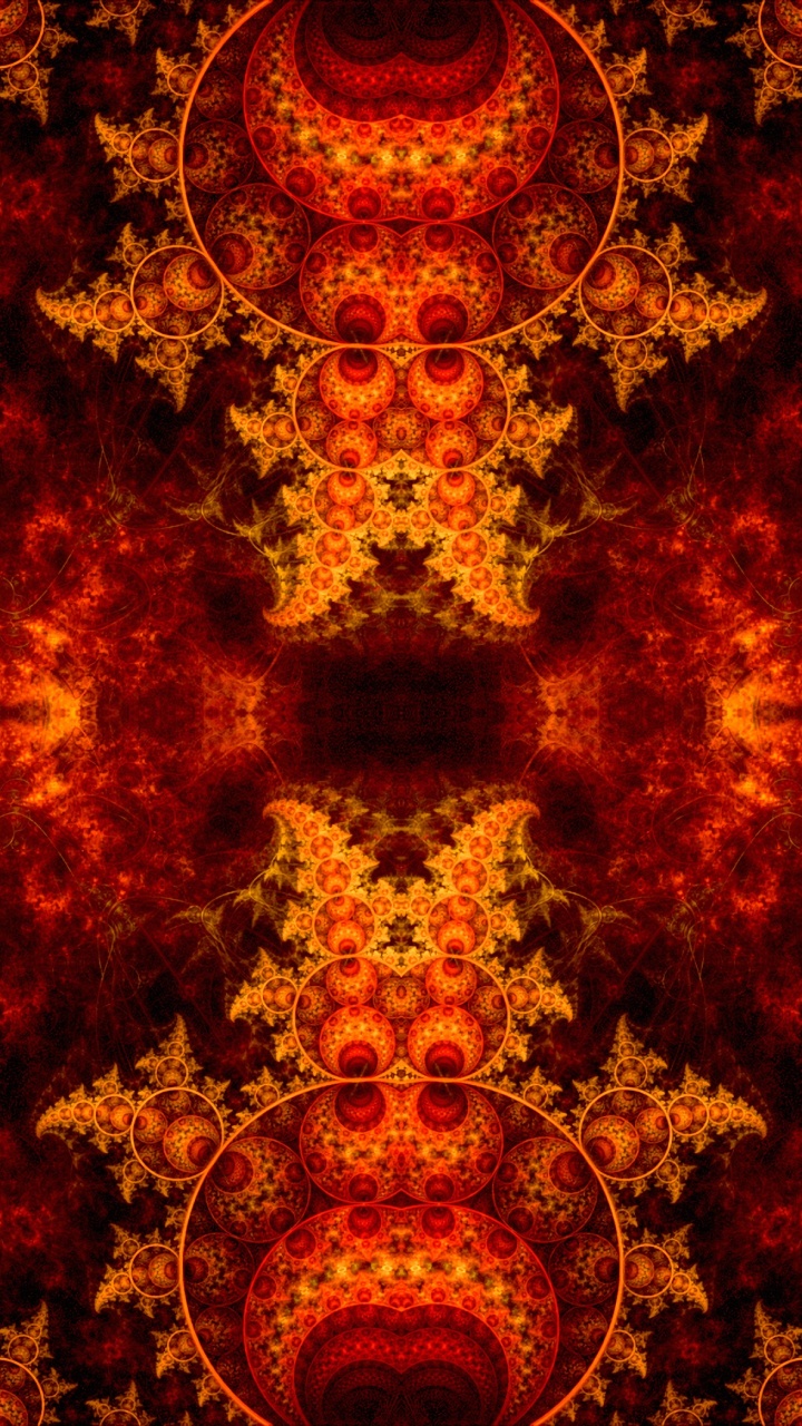 Diseño Floral Rojo y Dorado. Wallpaper in 720x1280 Resolution