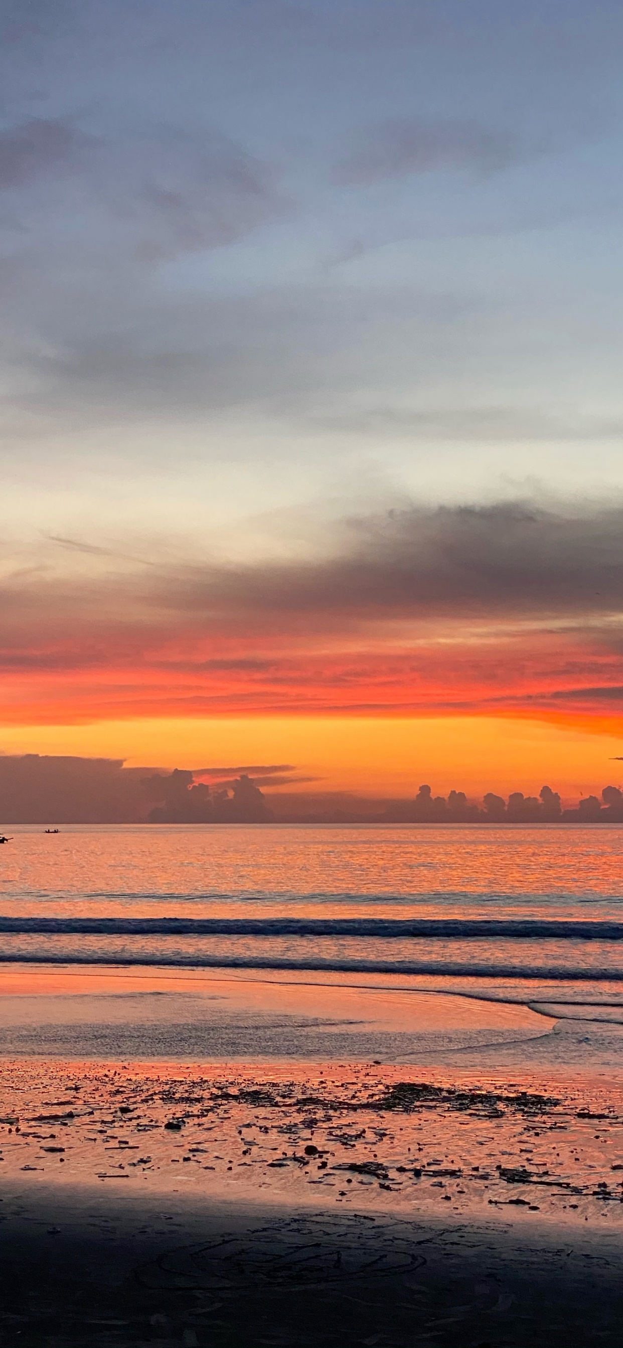 Horizon, Sunset, Water, Body of Water, Fluid. Wallpaper in 1242x2688 Resolution