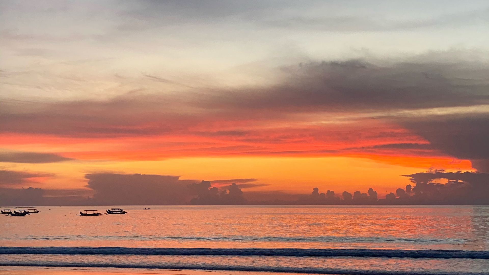 Horizon, Sunset, Water, Body of Water, Fluid. Wallpaper in 1920x1080 Resolution