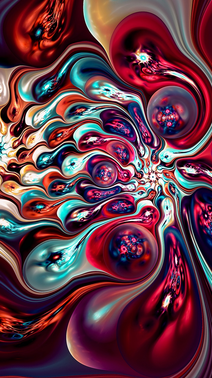 Red Blue and White Abstract Painting. Wallpaper in 720x1280 Resolution