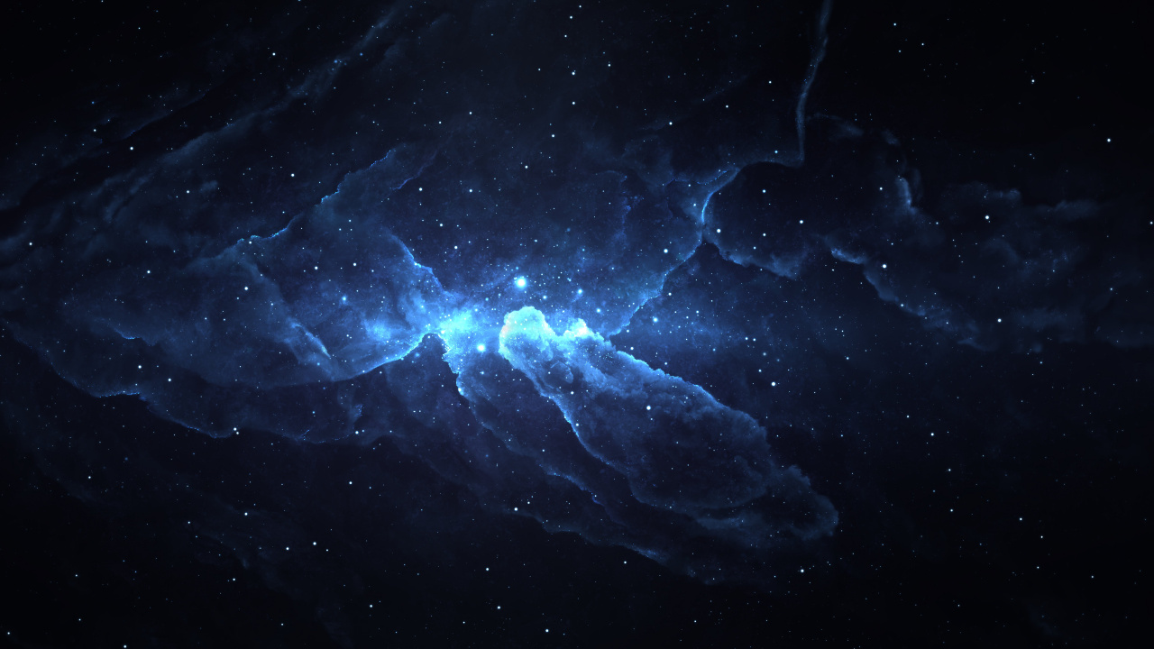 Abbildung Der Weißen Und Blauen Galaxie. Wallpaper in 1280x720 Resolution