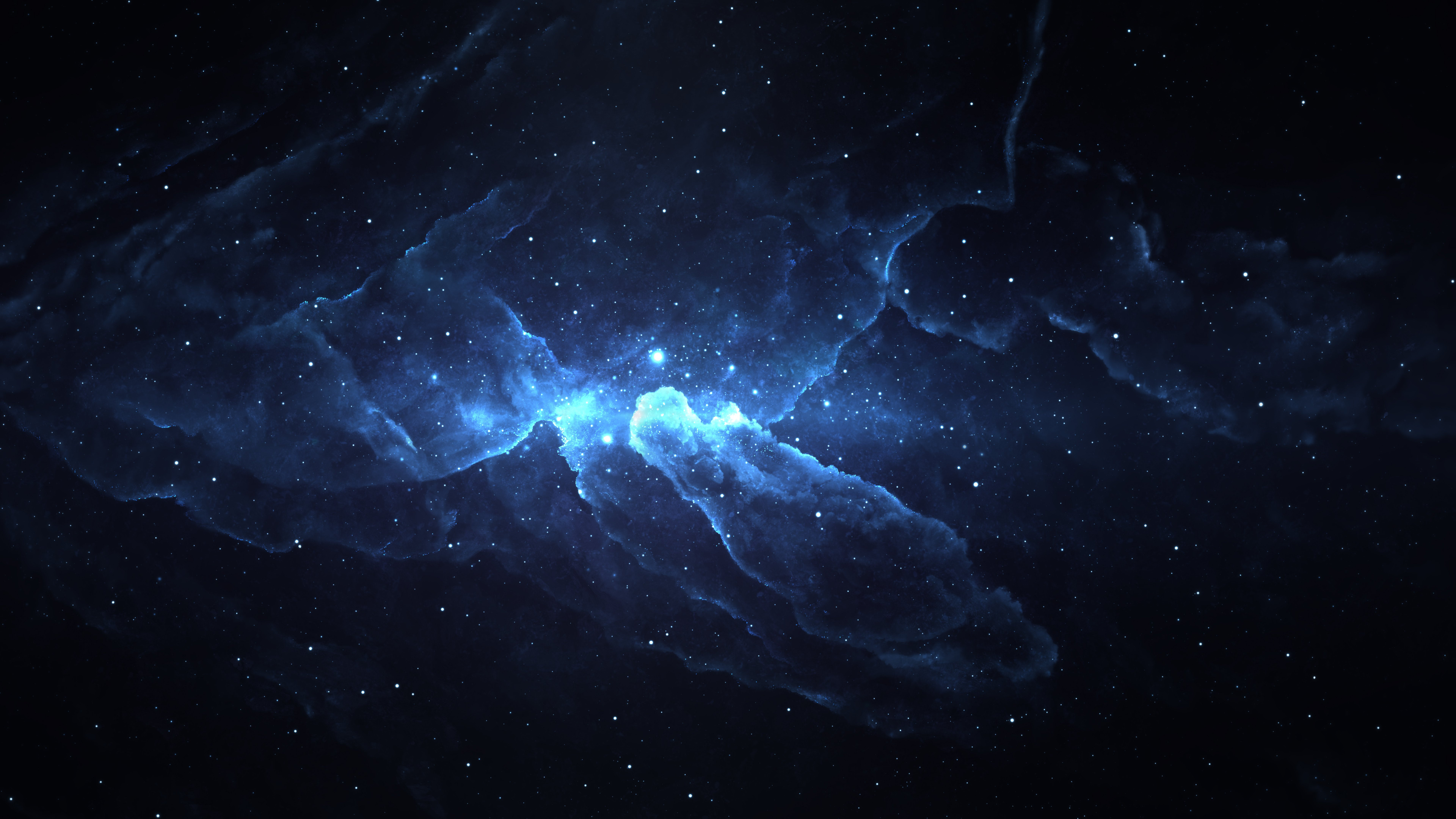 White and Blue Galaxy Illustration. Wallpaper in 3840x2160 Resolution