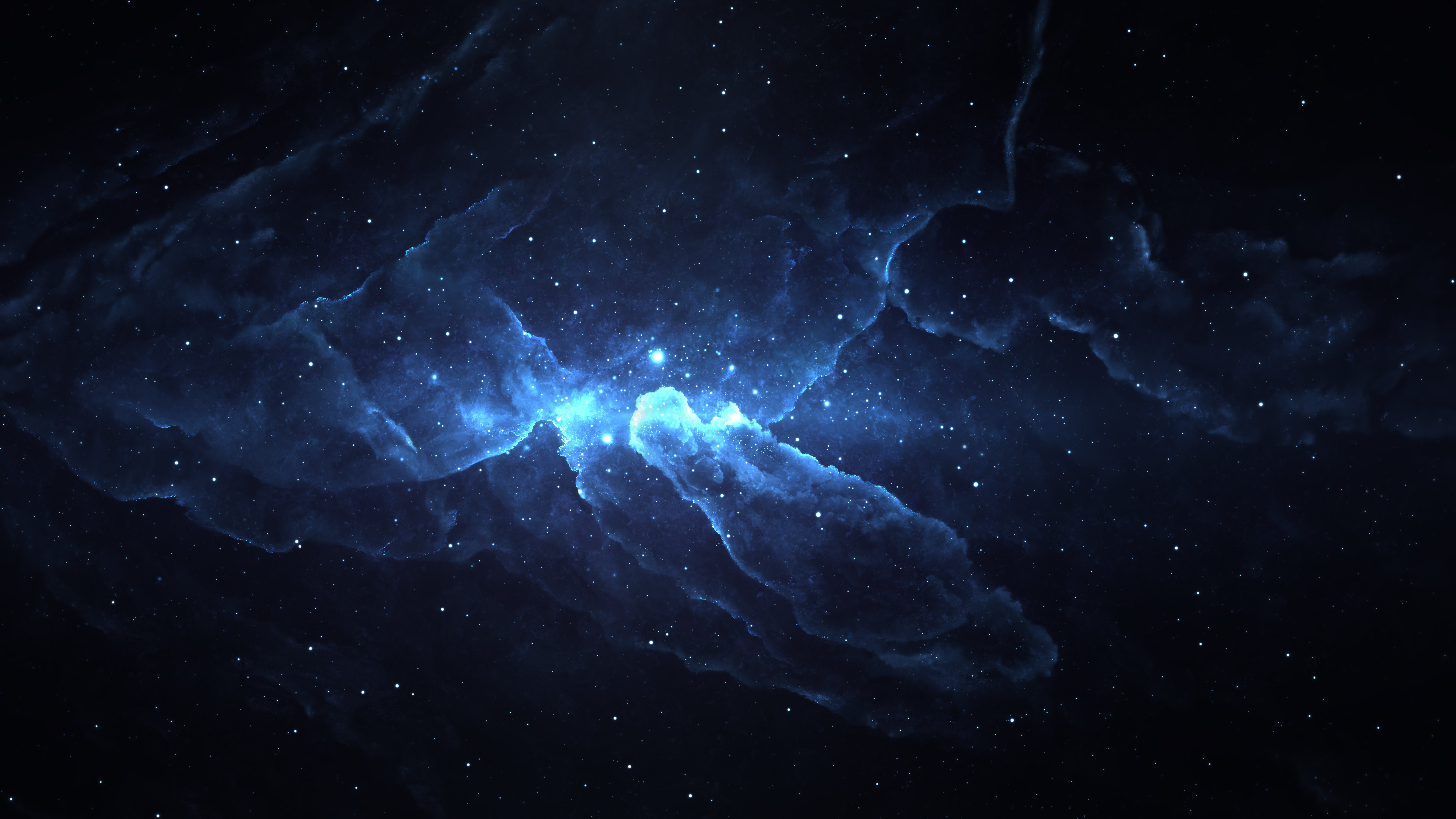Illustration de la Galaxie Blanche et Bleue. Wallpaper in 7680x4320 Resolution